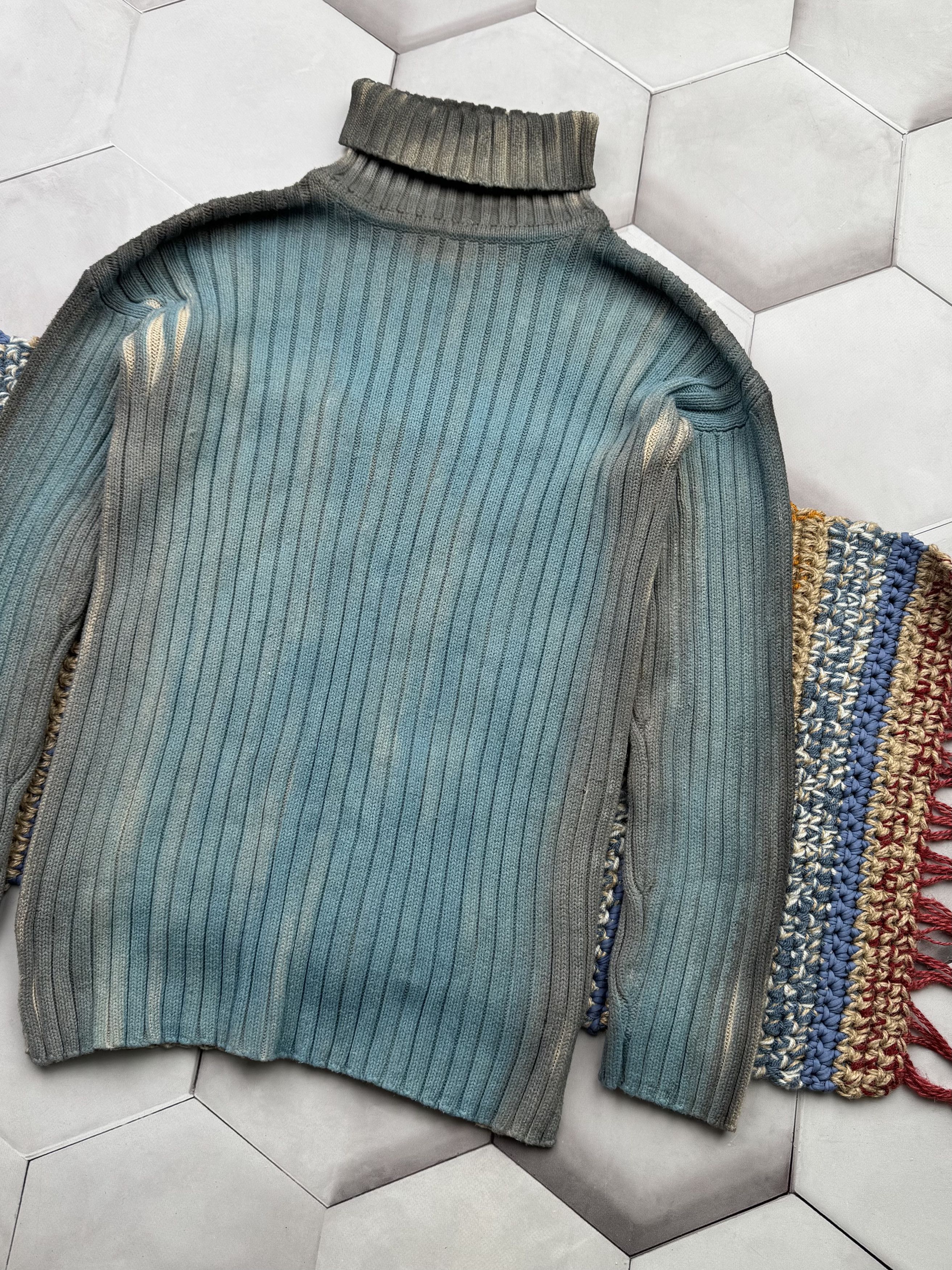 Japanese Brand Vintage Faded Ribbed Sweater (E4) Size M / US 6-8 / IT 42-44 - 3 Thumbnail
