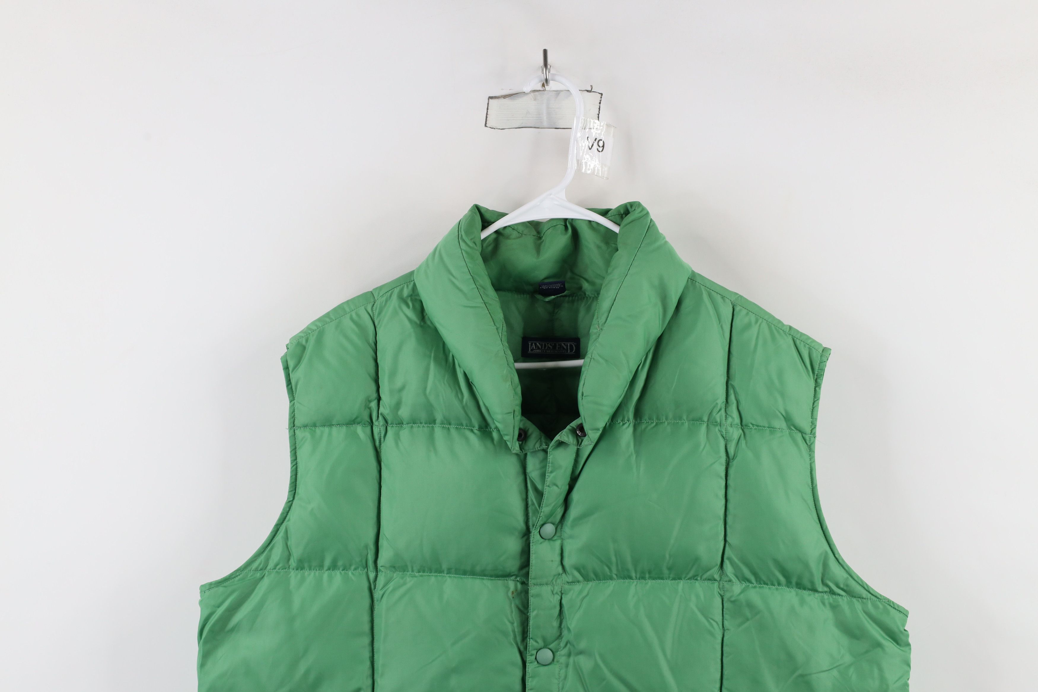 Lands' End × Vintage Vintage 90s Lands End Down Fill Puffer Vest Jacket Green Size US XL / EU 56 / 4 - 2 Thumbnail