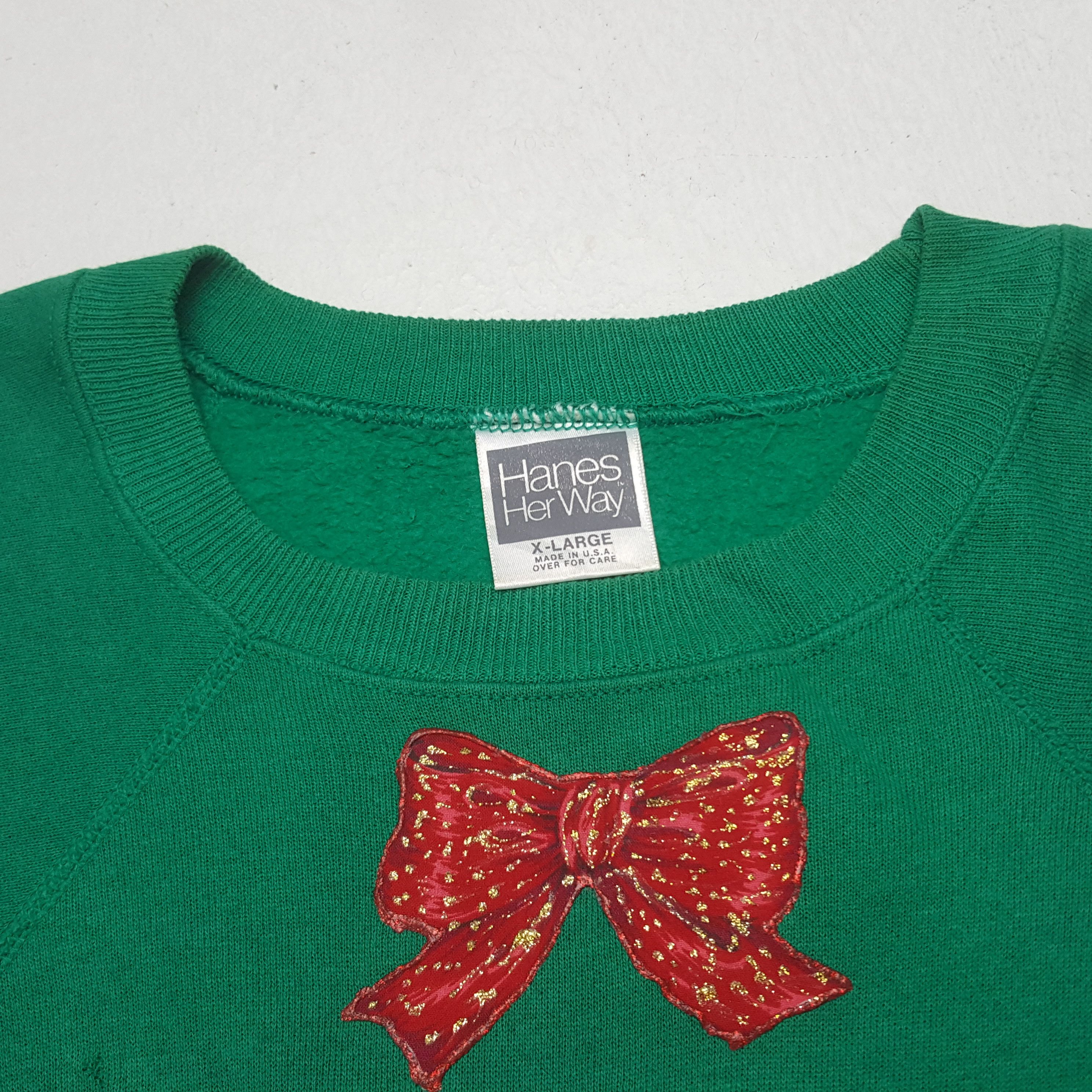Hanes Vintage Merry Christmas Winter Style Sweatshirt C296N4 Size US L / EU 52-54 / 3 - 4 Thumbnail