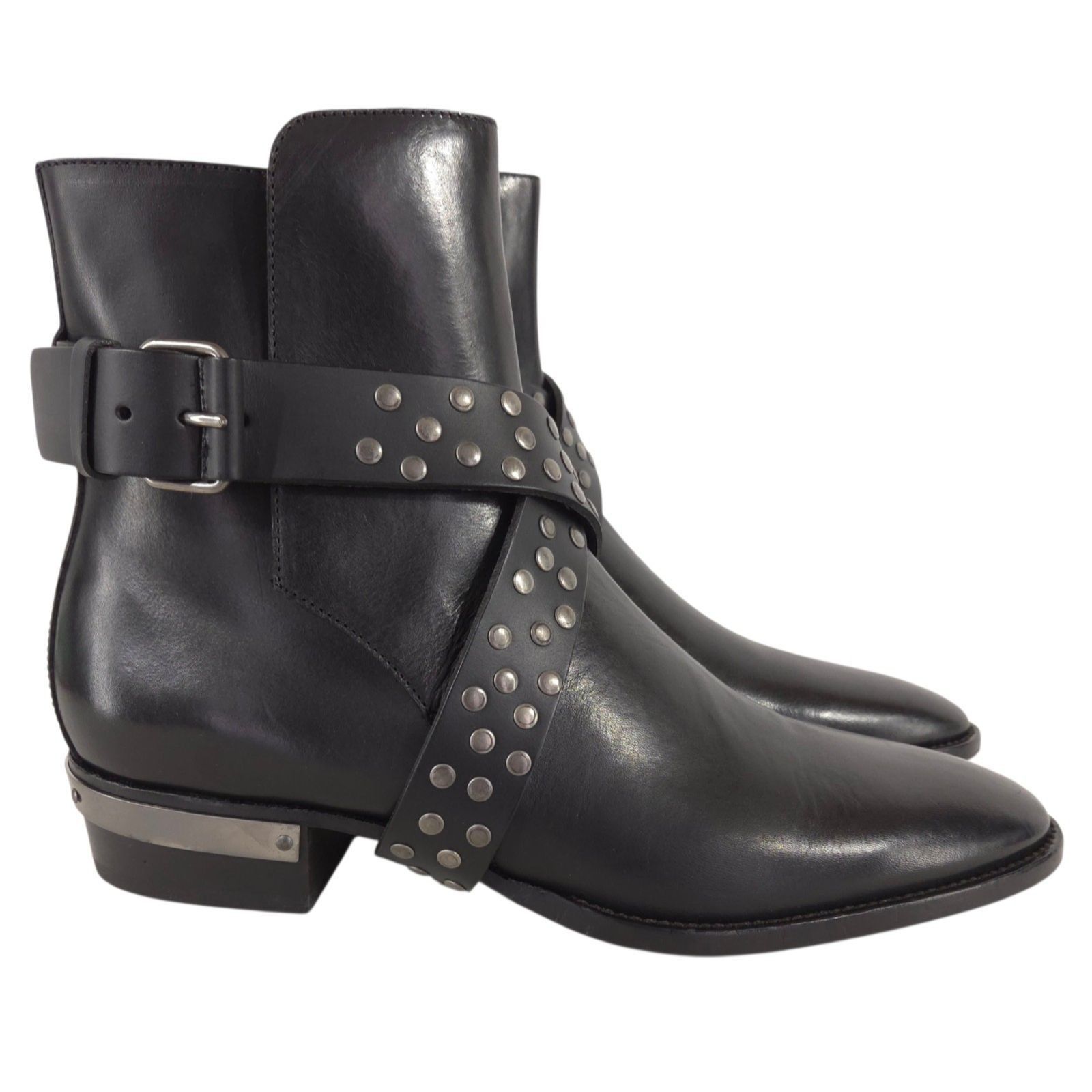 Balmain Balmain Beatle Studded Harness Boots US 13 EU 46 Mens Black Size US 13 / EU 46 - 4 Thumbnail