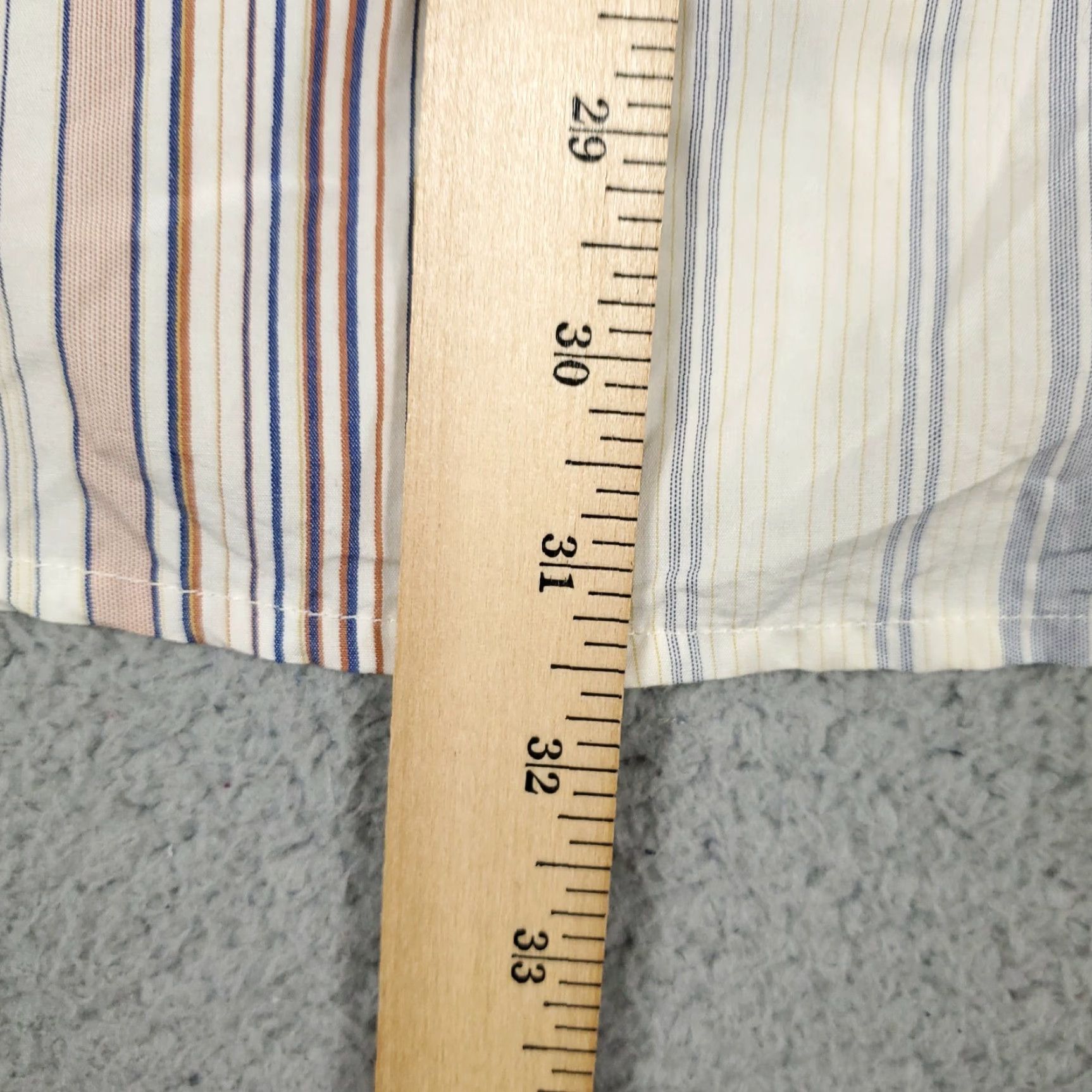 The Territory Ahead Territory Ahead Beige Striped Dress Shirt Mens L Button Up Long Sleeve 100% Cotton Casual/Business, Classic Pattern Size US L / EU 52-54 / 3 - 4 Thumbnail