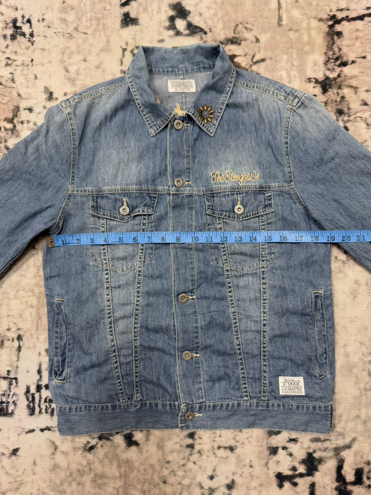Japanese Brand Stooge & Co Union Made Button Chambray Denim Jacket Size US S / EU 44-46 / 1 - 17 Thumbnail