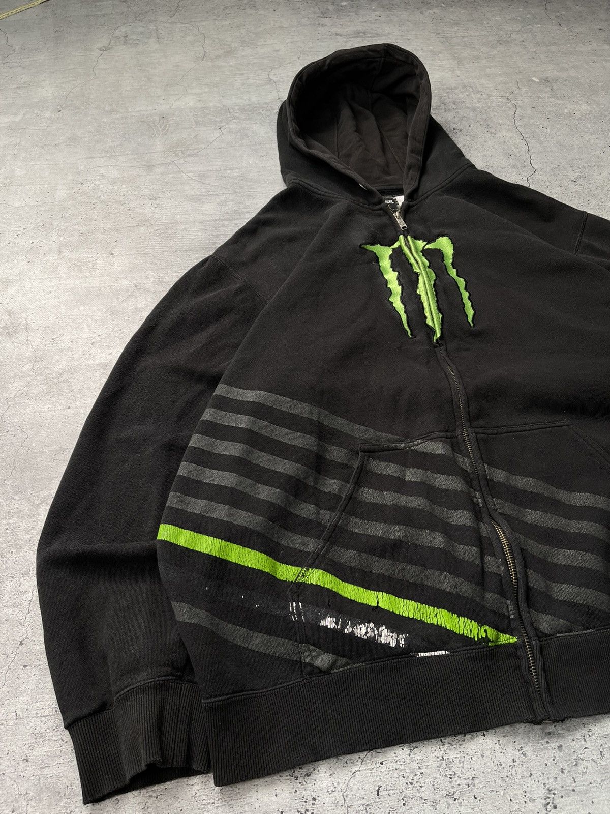 Fox Racing Monster Vintage Distressed Racing Zip Hoodie Y2K Xl Size US XL / EU 56 / 4 - 4 Thumbnail