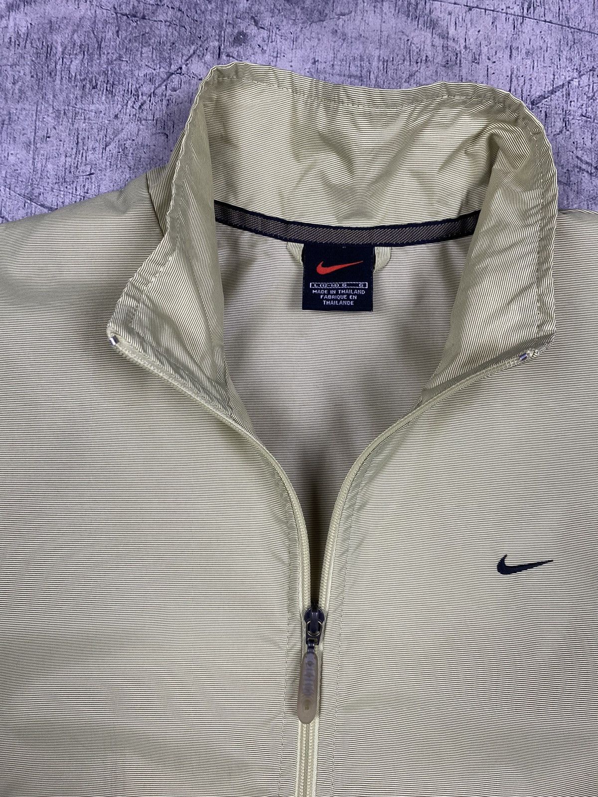Nike × Vintage Vintage Nike Swoosh Drill Track Jacket Bomber Size L / US 10 / IT 46 - 6 Thumbnail