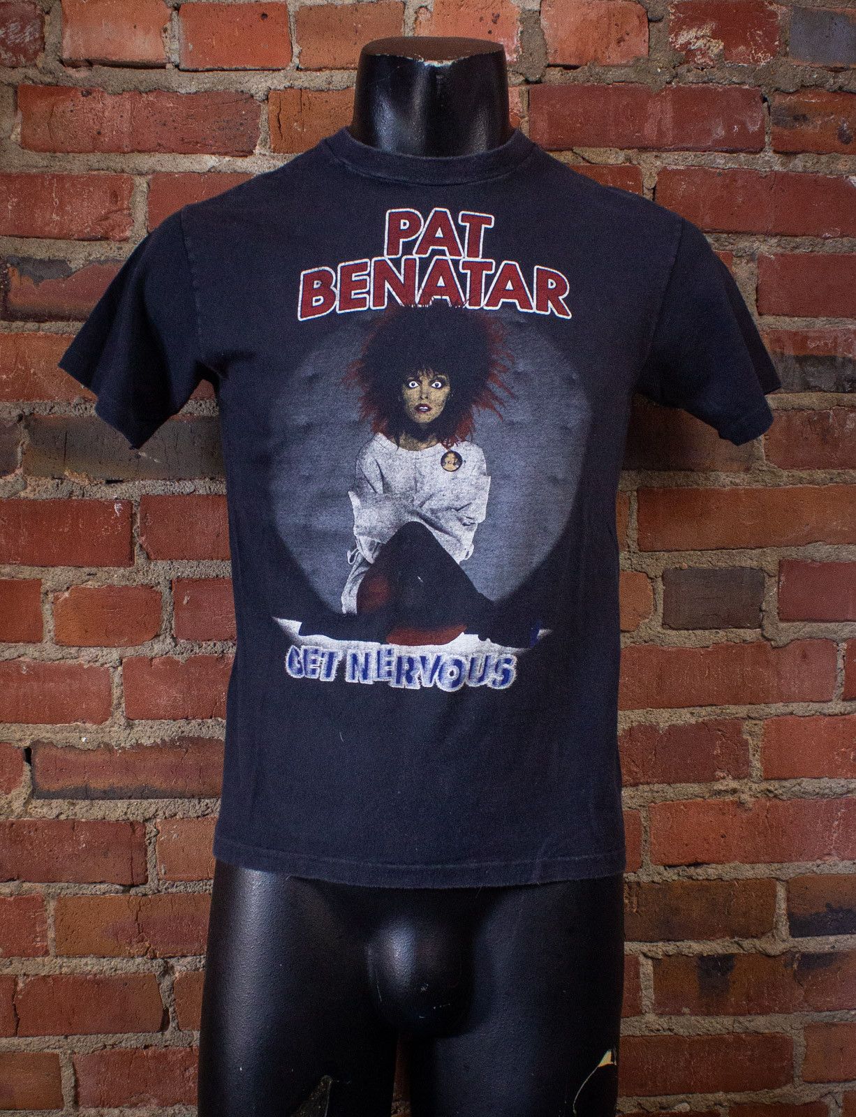 image of Band Tees x Vintage Pat Benatar Get Nervous Concert T Shirt 1982-83 in Black, Men's (Size Small)