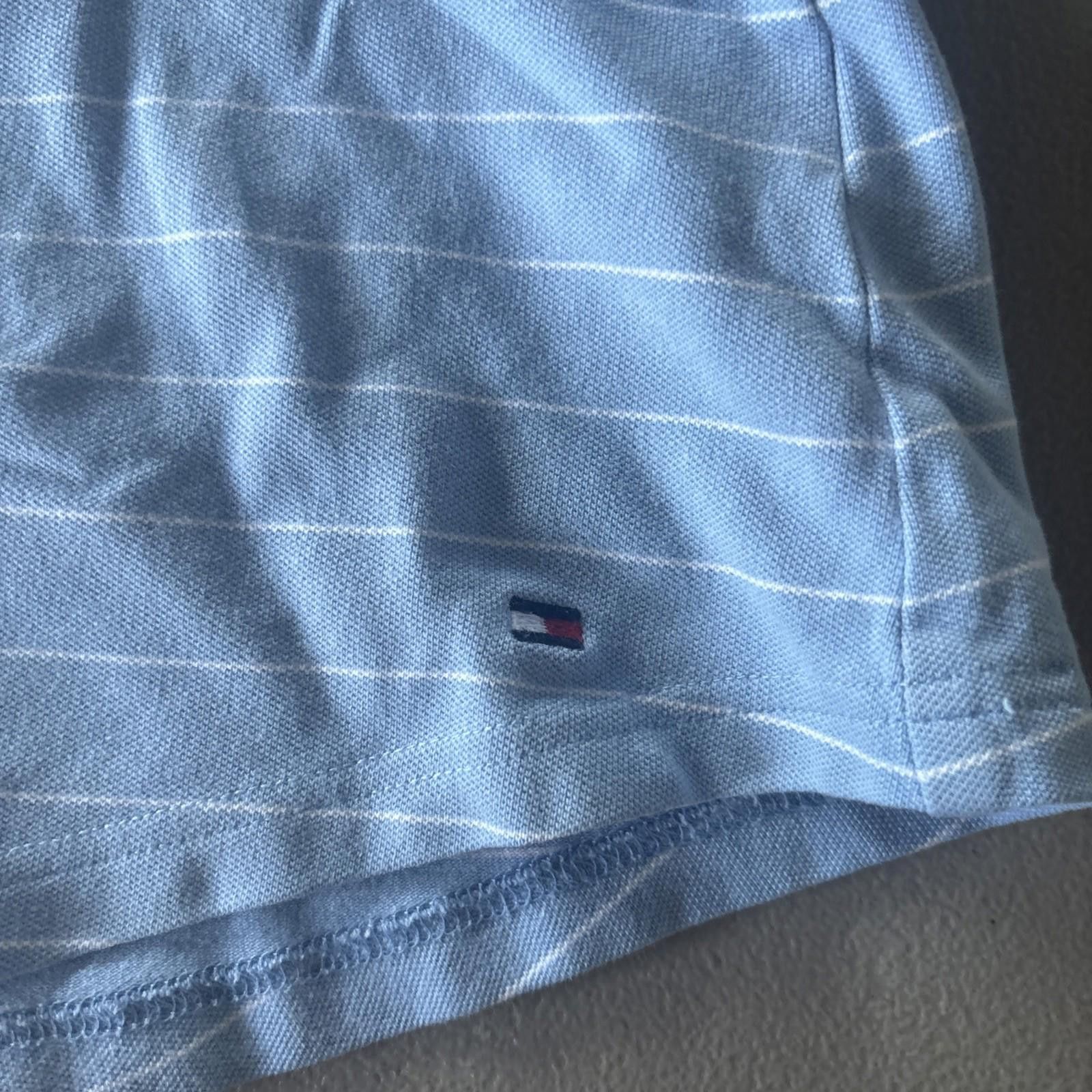 Tommy Hilfiger Tommy Hilfiger Womens Blue Striped Golf Shirt Large Collared Size ONE SIZE - 3 Thumbnail
