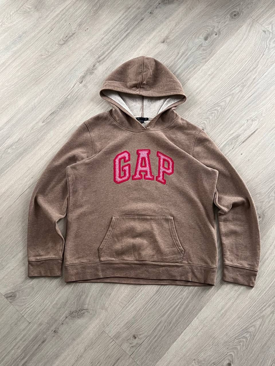 Gap Vintage Gap Brown Logo Hoodie Size US S / EU 44-46 / 1 - 1 Thumbnail