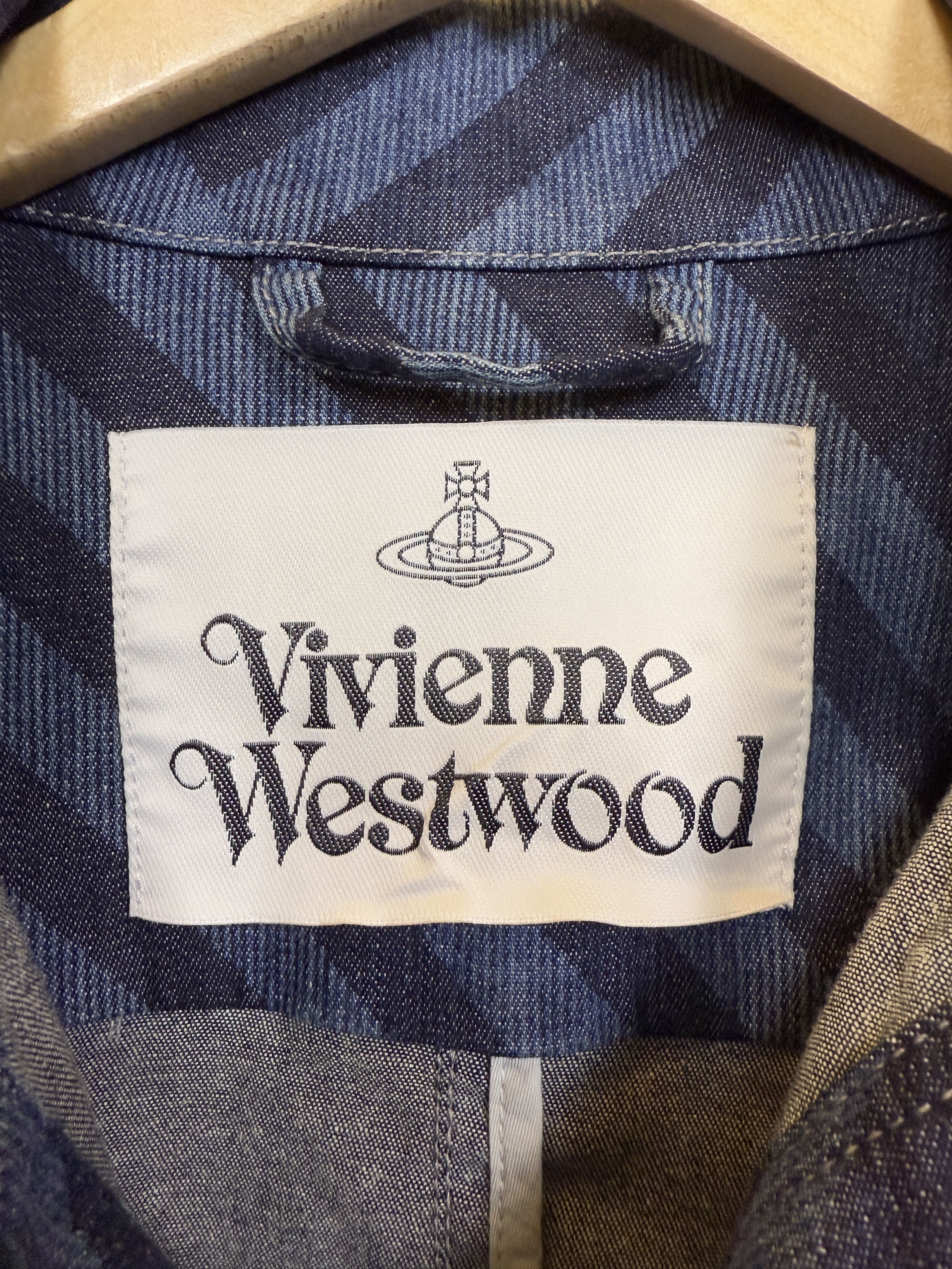 Vivienne Westwood $875 NWT Vivienne Westwood Collared Striped Denim Jacket Size US L / EU 52-54 / 3 - 8 Thumbnail