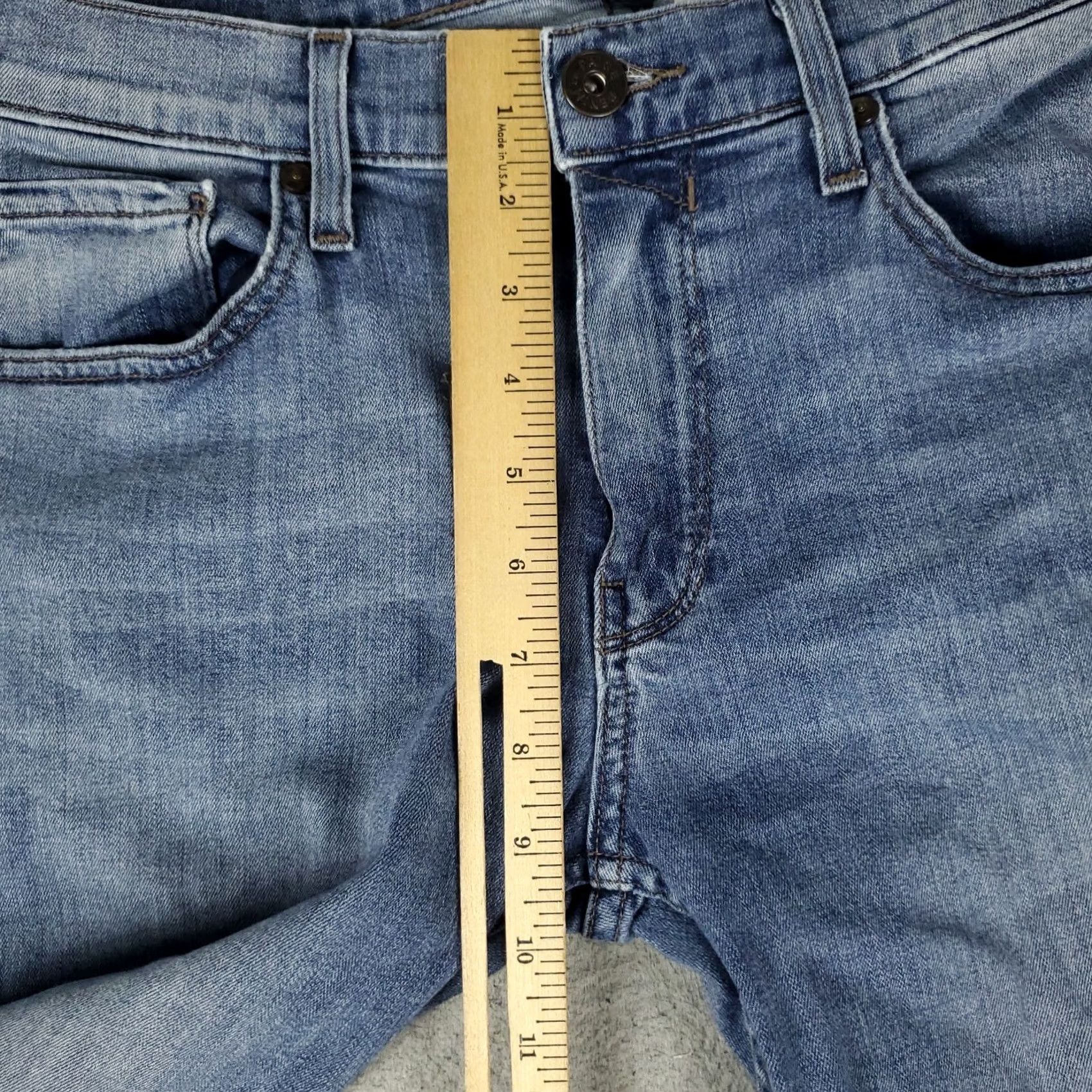 Paige Paige Jeans Mens 31x29 Blue Croft Slim Skinny Denim Pants Slim Straight 5-Pocket Logo Regular Waist Blue Mens Jeans Size US 31 - 4 Thumbnail