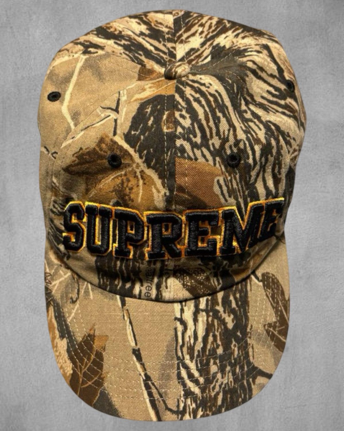 Pre-owned Supreme ”there Is A Difference” Camo Baseball Cap
