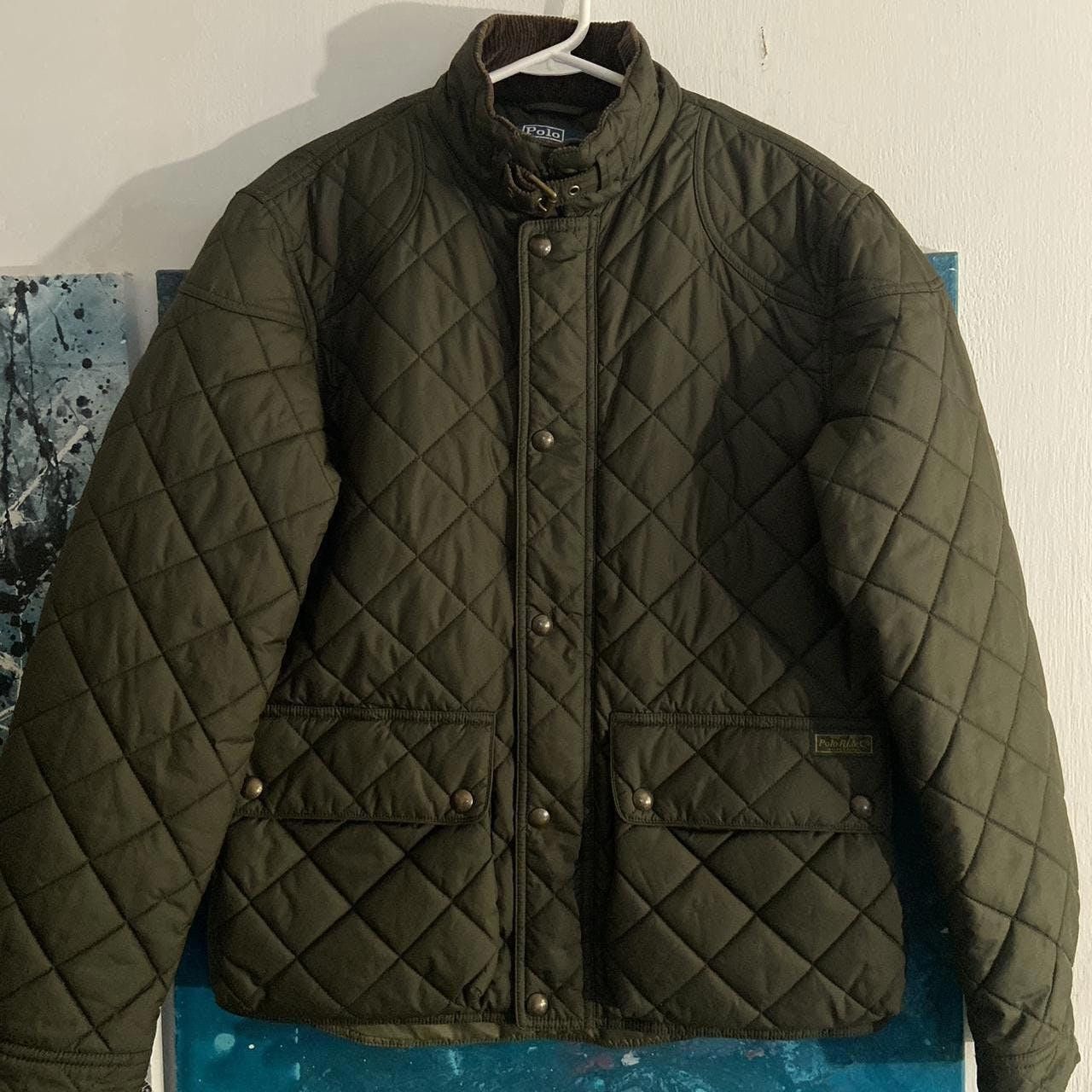 image of Polo Ralph Laurent Quilted Puffer Jacket in Green, Men's (Size Medium)