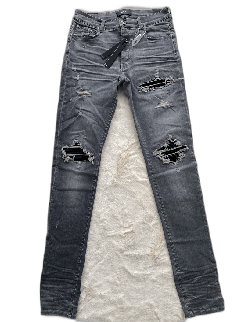 Amiri Gray Camo Patchwork Denim MX1 Pants