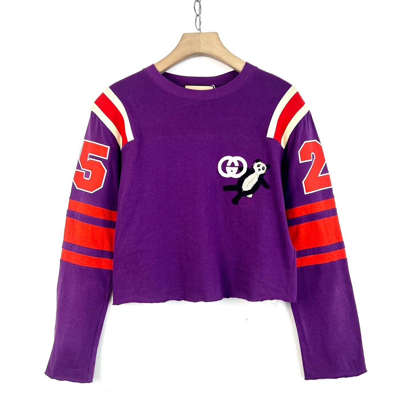 Gucci Gucci Purple Panda Print Short Sweatshirt Size S / US 4 / IT 40 - 1 Thumbnail
