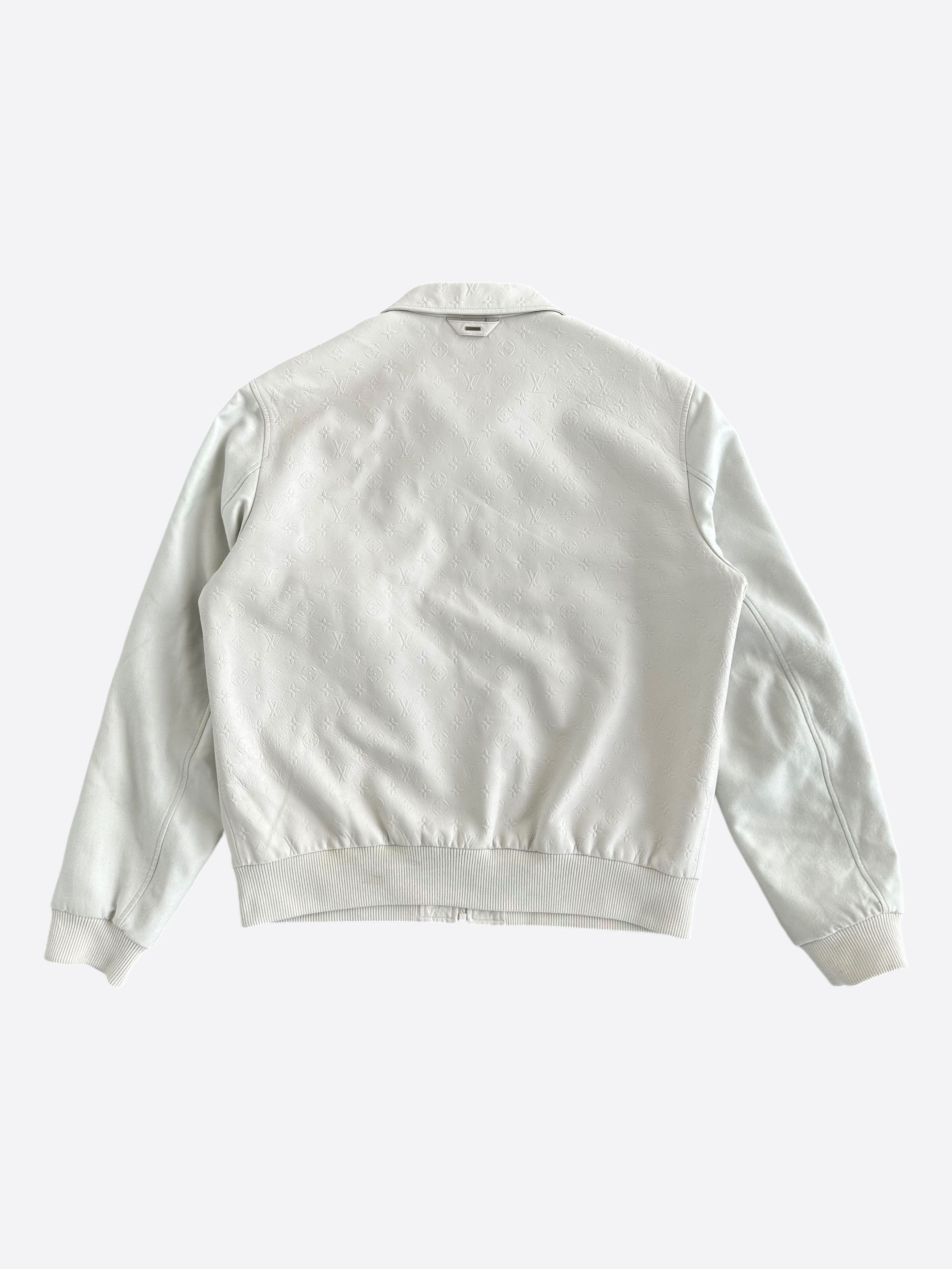 Louis Vuitton Louis Vuitton White Monogram Mix Leather Jacket Size US XXL / EU 58 / 5 - 2 Thumbnail