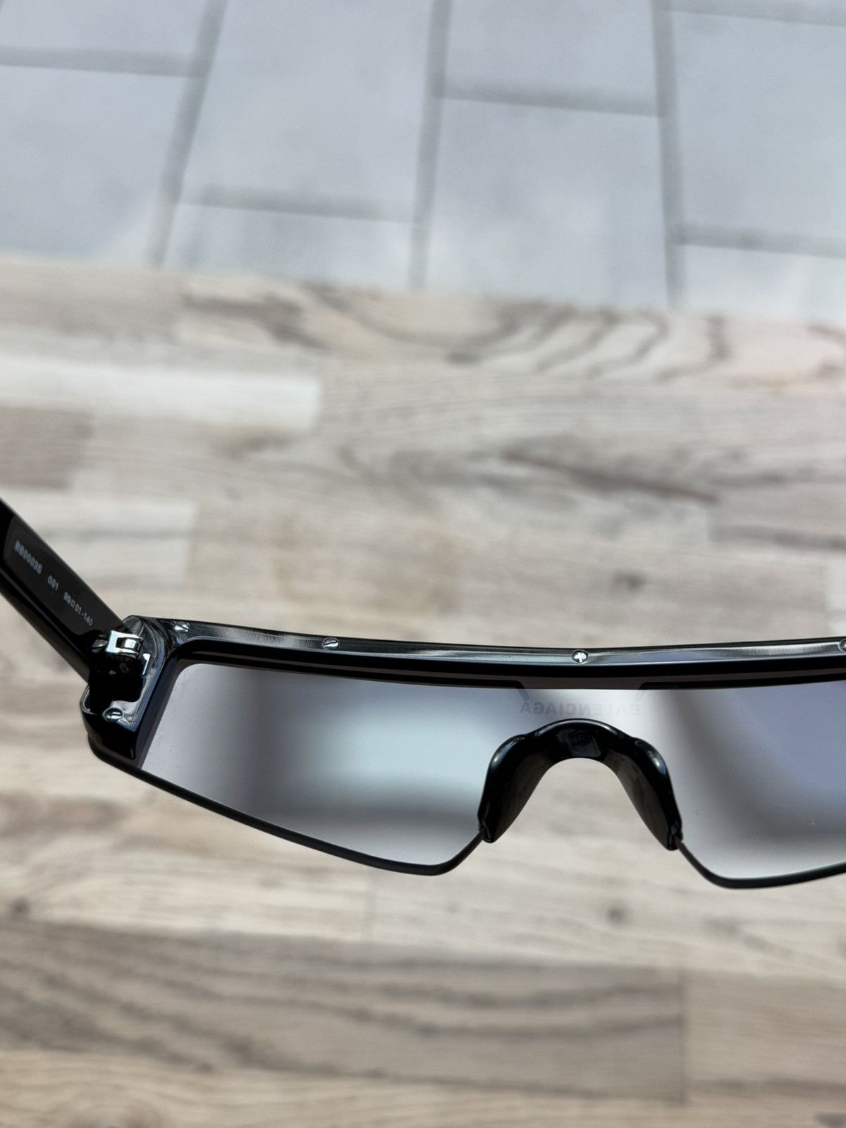 Balenciaga Balenciaga Skiny Ski Sunglasses BB0003S-001 Size ONE SIZE - 5 Thumbnail