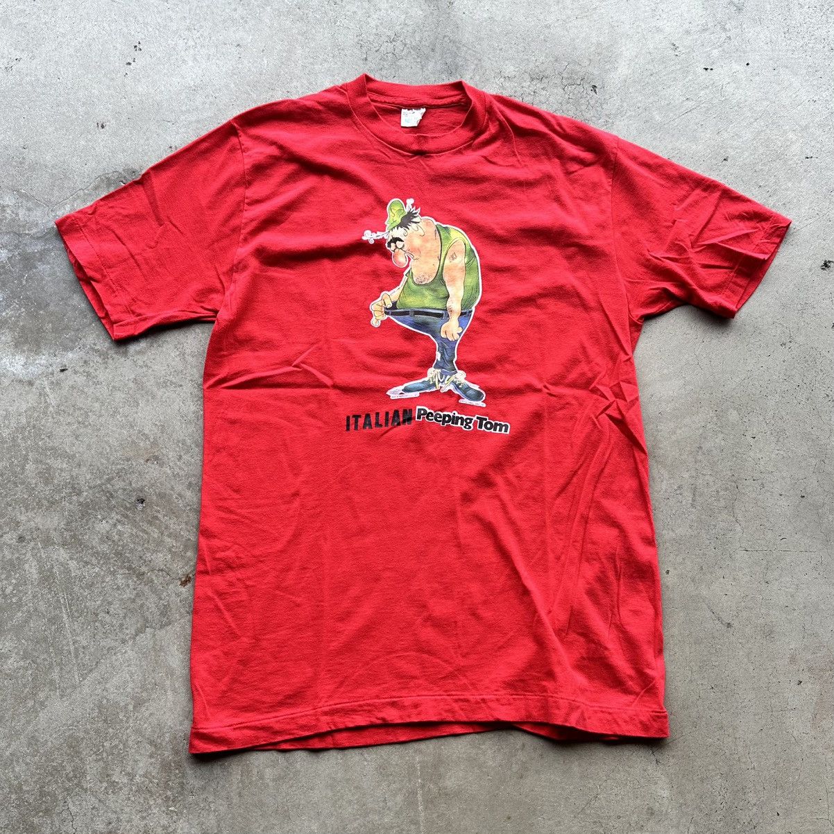 Vintage Vintage Italian Peeping Tom T Shirt 70s Single Stitch USA Size US L / EU 52-54 / 3 - 1 Thumbnail