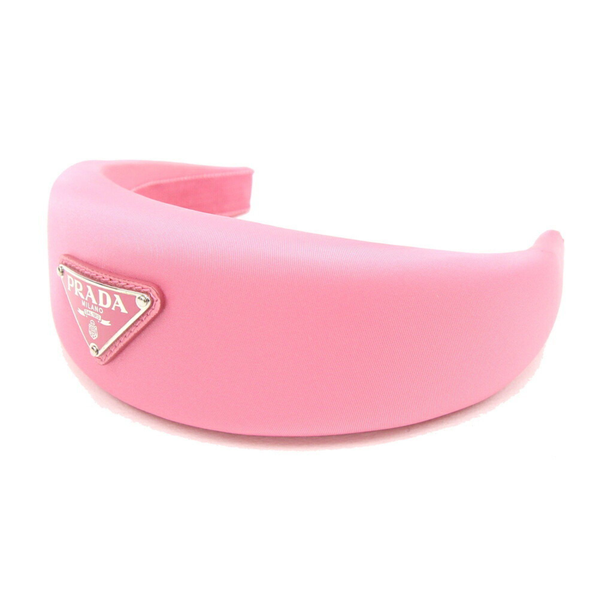 image of Prada Headband 1Ih016 Pink Nylon Head Hair Clip Women's Prada