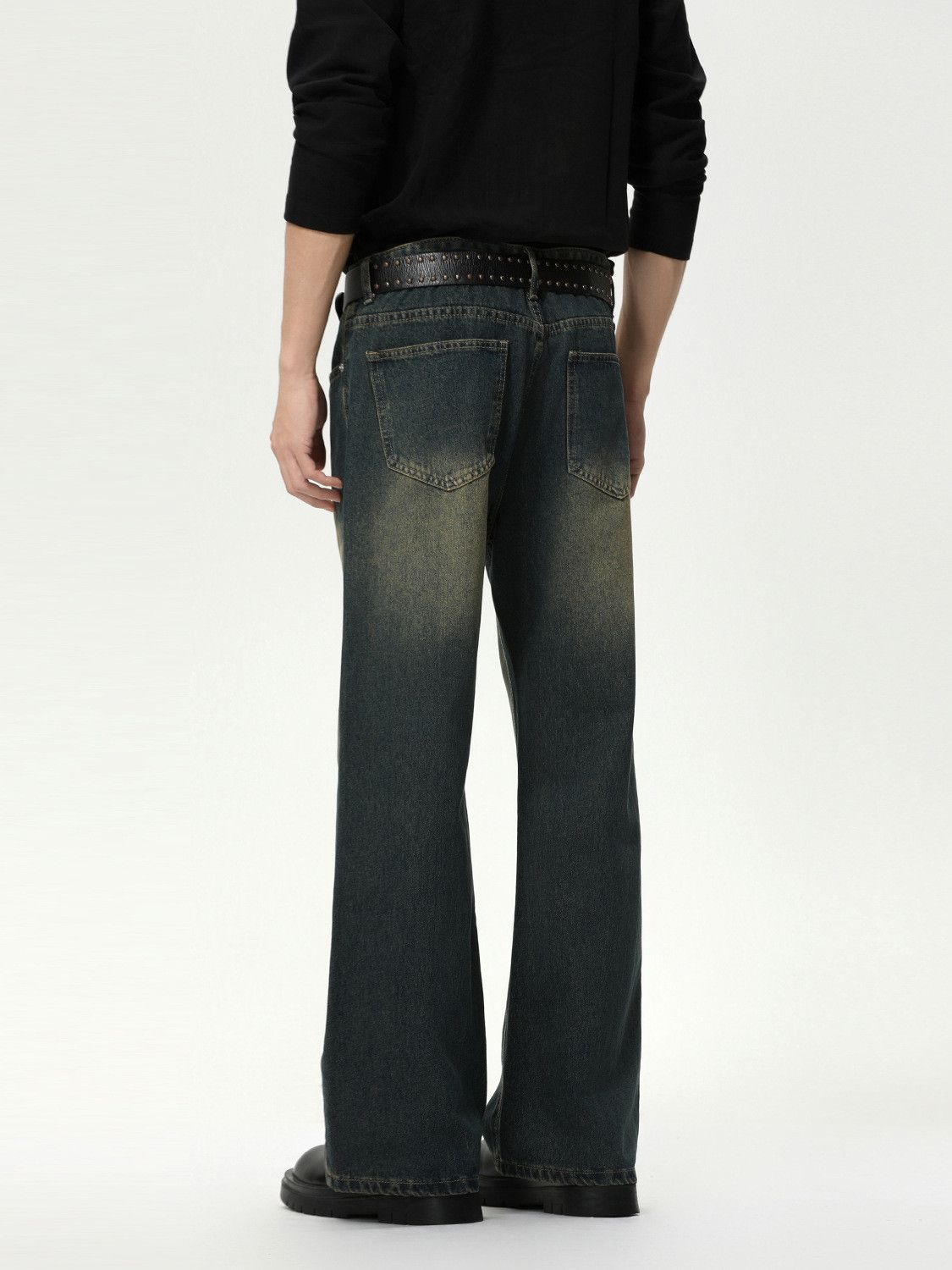 Vintage Men's distressed retro casual washed flared jeans Size US 32 / EU 48 - 4 Thumbnail
