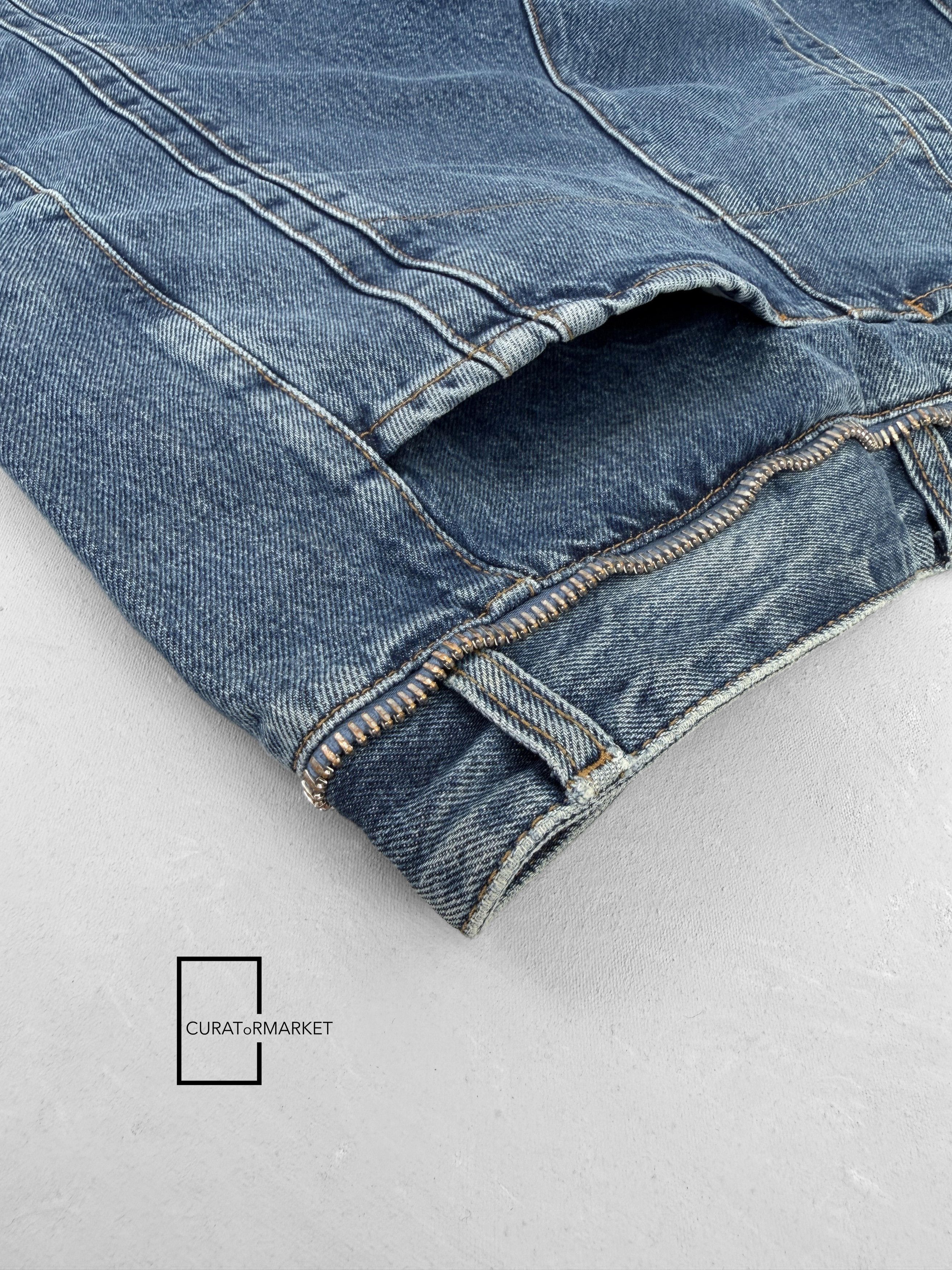 Vetements Multi Zip Embroidered Pocket Patch Biker Runway Jeans FW20 Size US 30 / EU 46 - 10 Thumbnail