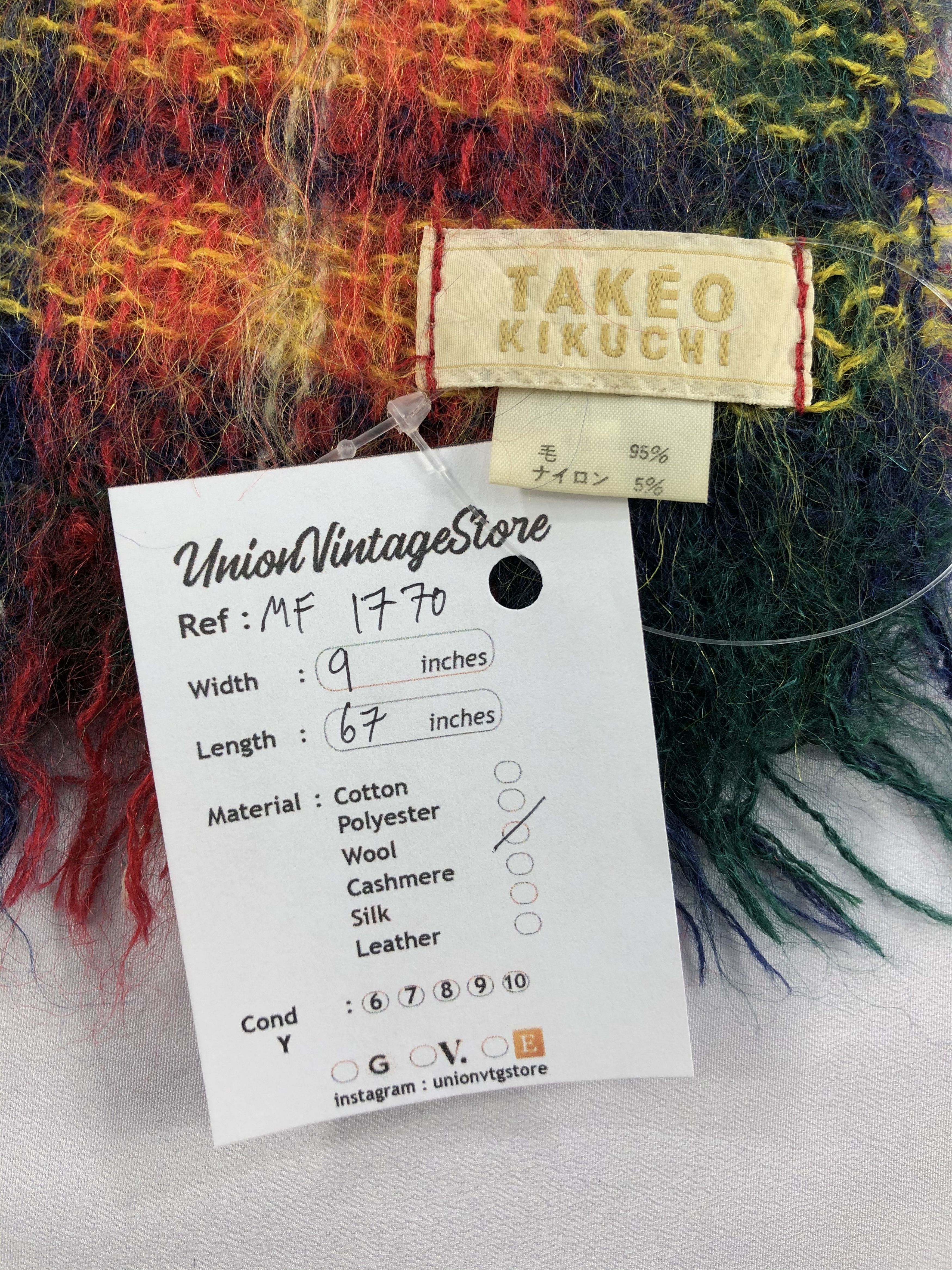Takeo Kikuchi Vintage Takeo Kikuchi Scarf/Muffler/Neckwear MF1770 Size ONE SIZE - 5 Thumbnail