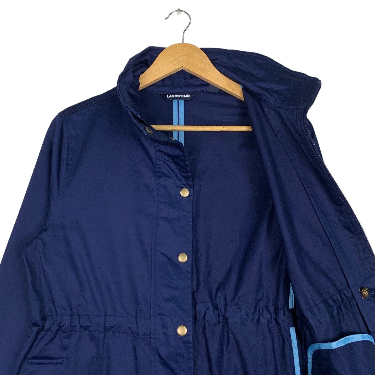 Lands' End LANDS’ END Blue Belted Casual Jacket #0975-C43 Size M / US 6-8 / IT 42-44 - 10 Thumbnail