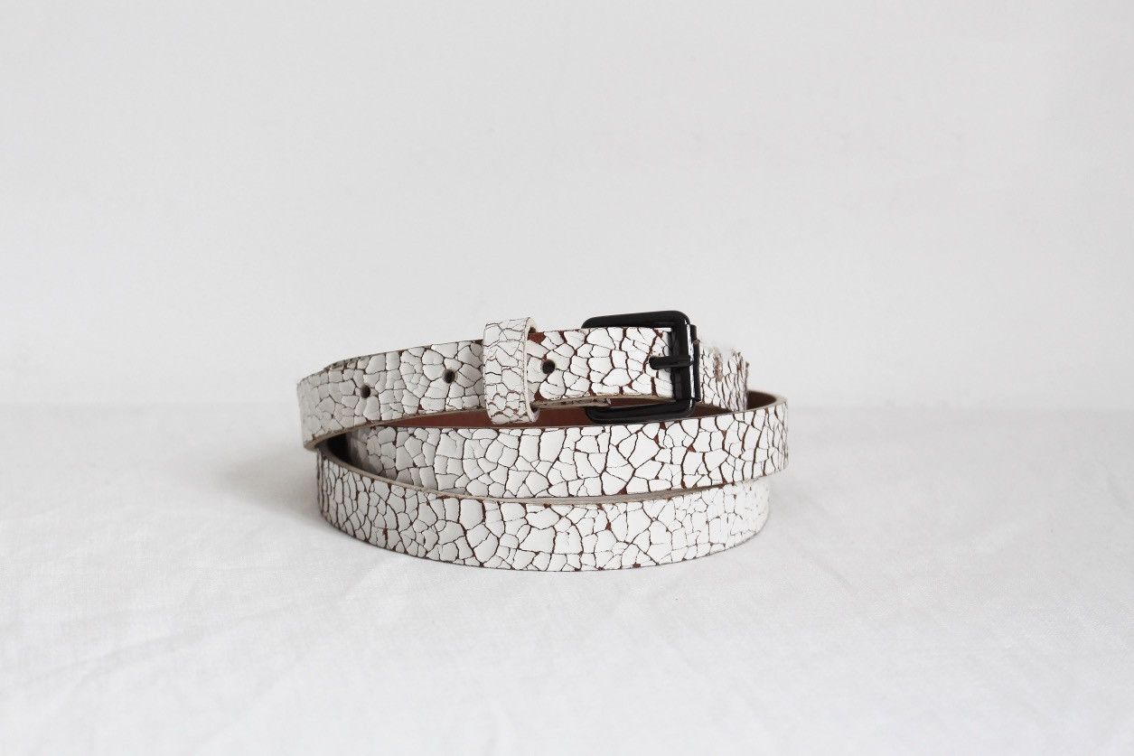 Gap × Leather SS2014 GAP Cracked Leather Belt Size ONE SIZE - 1 Thumbnail