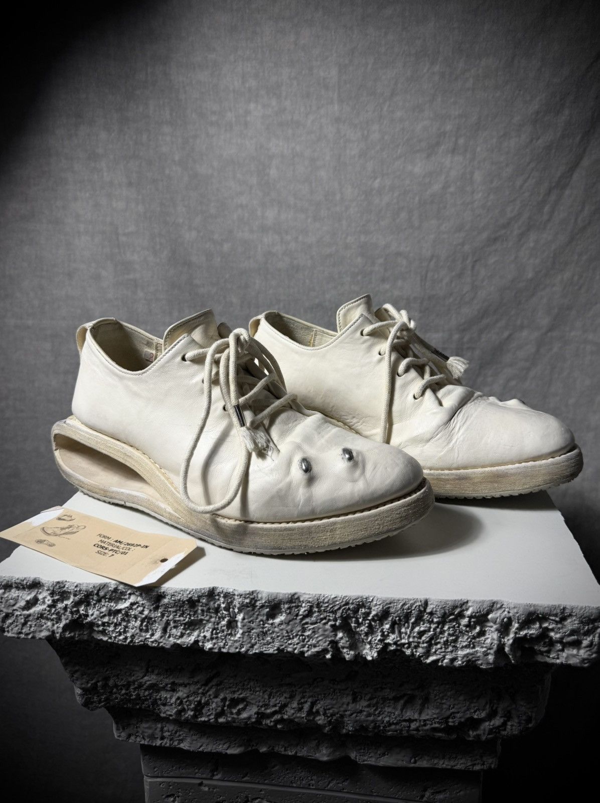 Carol Christian Poell CCP Cordovan leather Derbies Off White Size