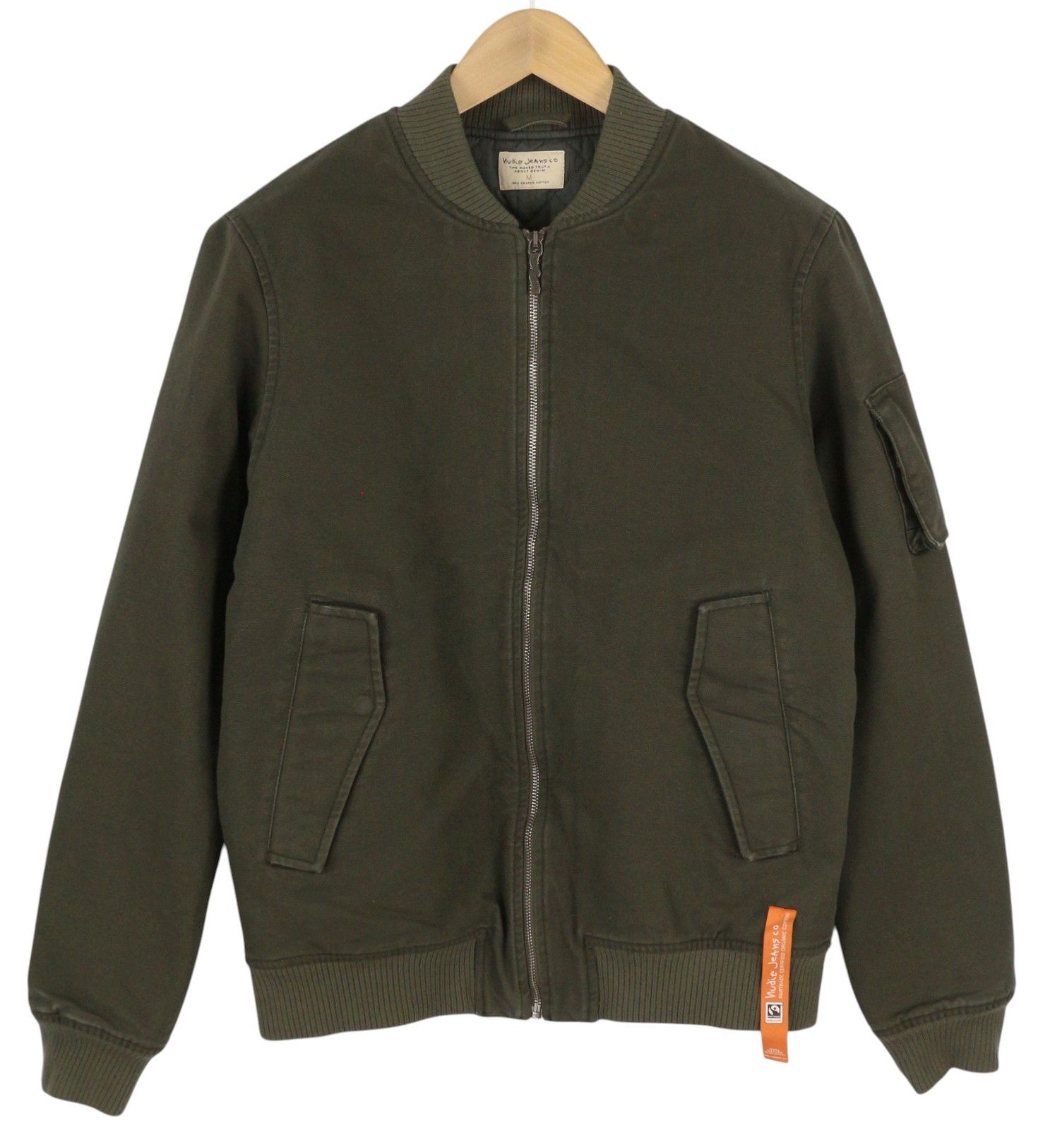 Nudie Jeans M Grey Full Zip Patch Pockets Lined Lightweight 86392 Size US M / EU 48-50 / 2 - 1 Thumbnail