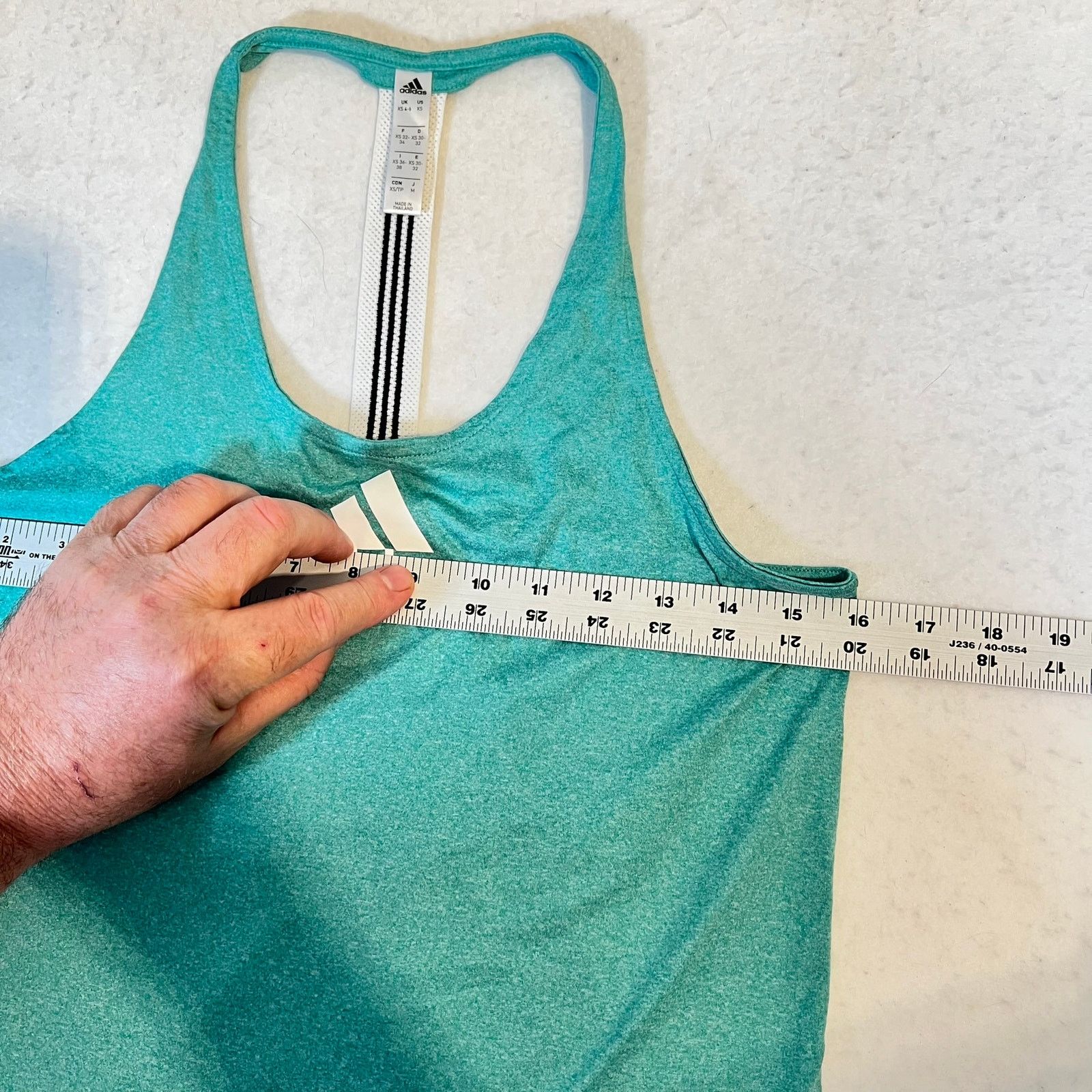 Adidas Adidas Racerback Workout Shirt Woman XS Heathered Green Race Size XS / US 0-2 / IT 36-38 - 5 Thumbnail