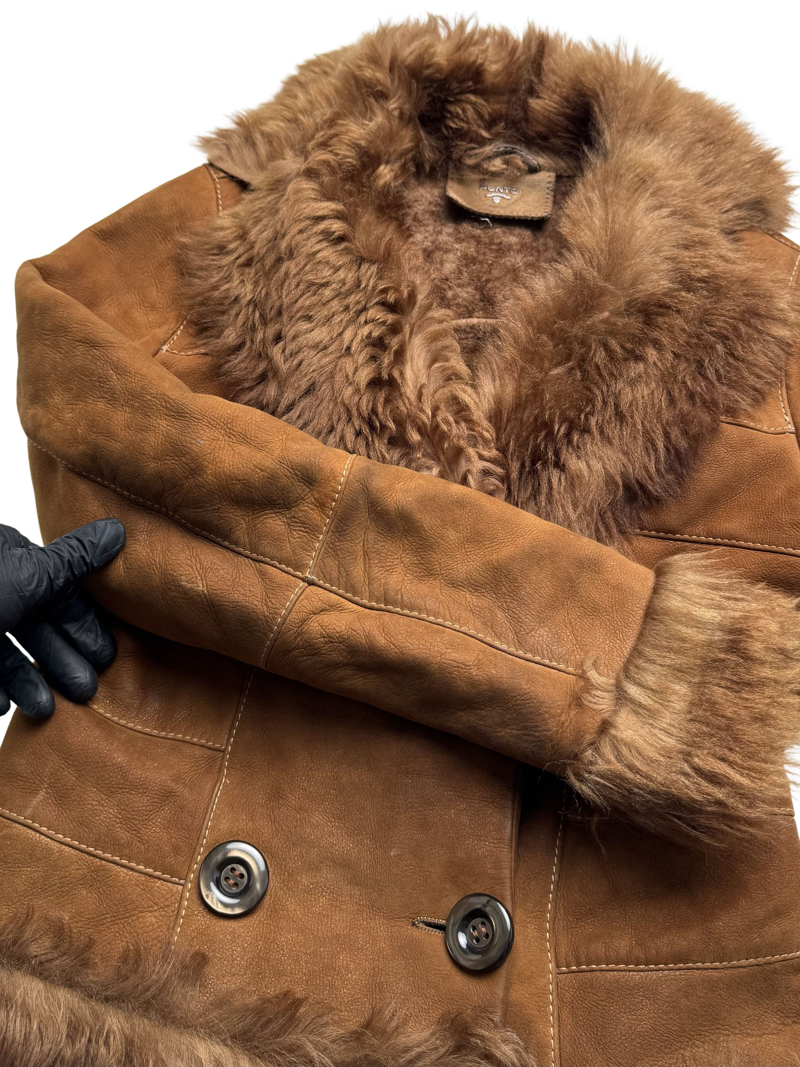 Vintage Vintage Real Shearling Cropped Jacket Size S / US 4 / IT 40 - 8 Thumbnail