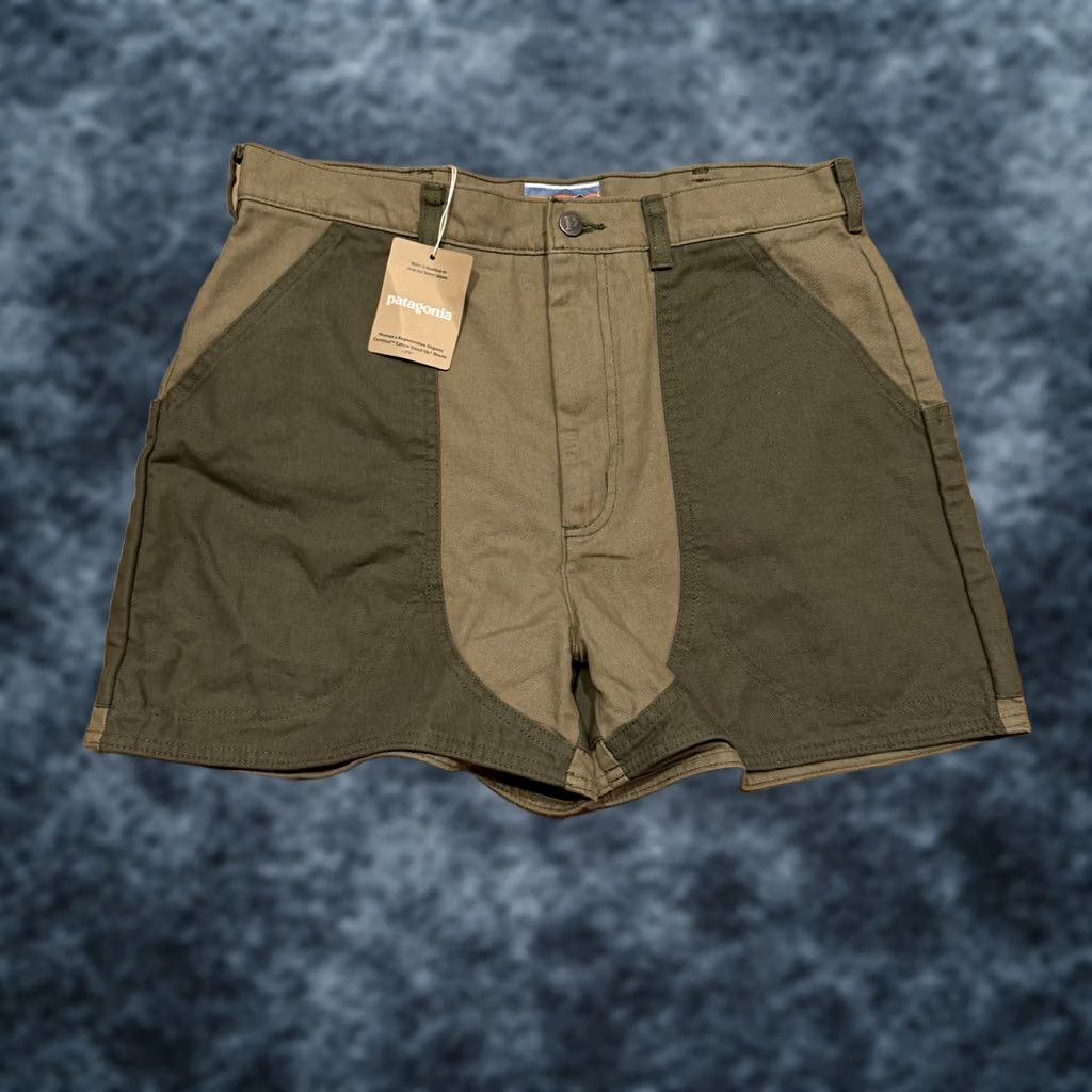 Patagonia VINTAGE? No — Patagonia Shorts Women 12 Green 100% Organic Cotton Stand Up Reg/Canvas Pockets Logo NWT Size 34" / US 12 / IT 48 - 1 Thumbnail