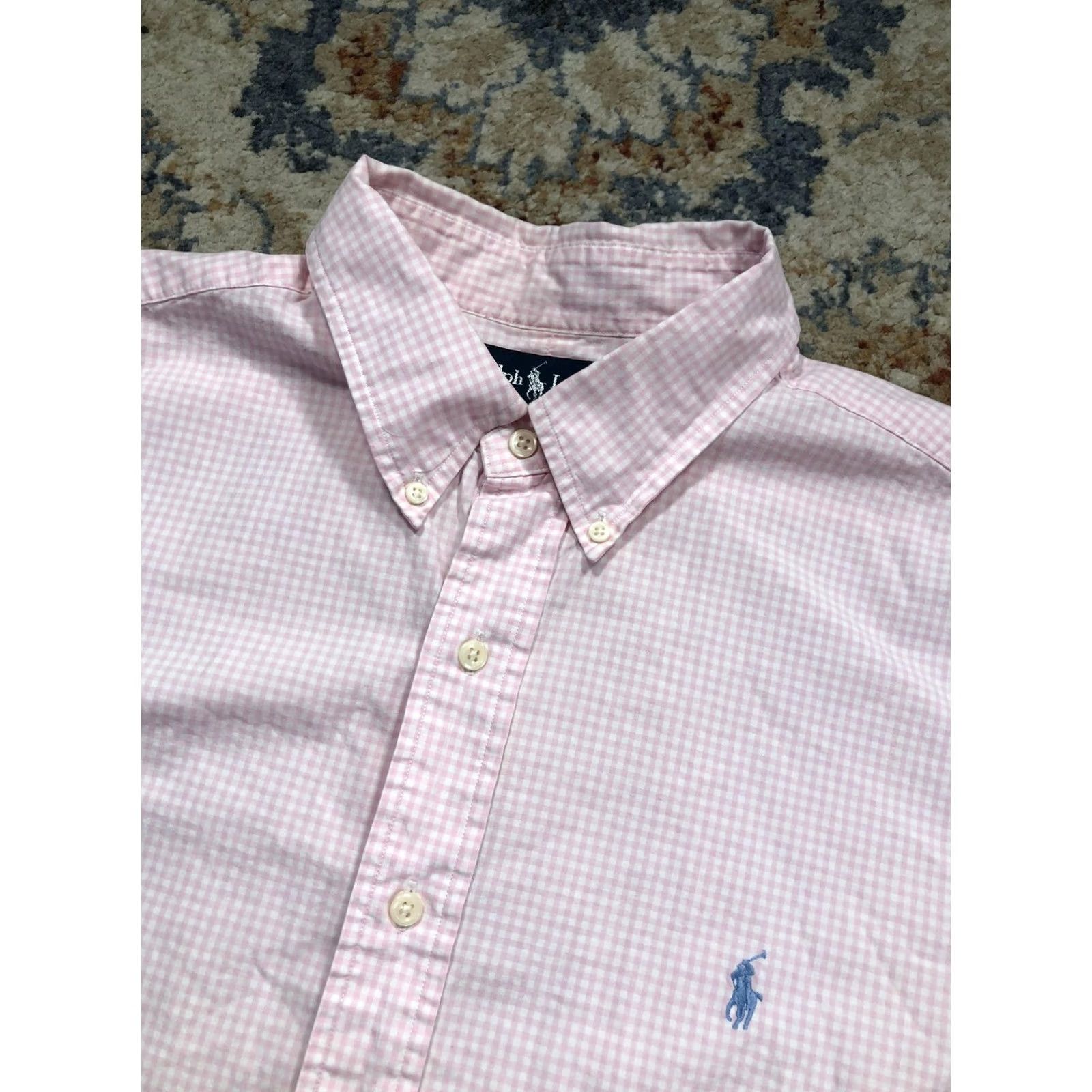 Ralph Lauren Ralph Lauren Shirt Mens 2XL Pink Check Button-Down Long Sleeve Pony Logo Casual Size US XXL / EU 58 / 5 - 7 Thumbnail