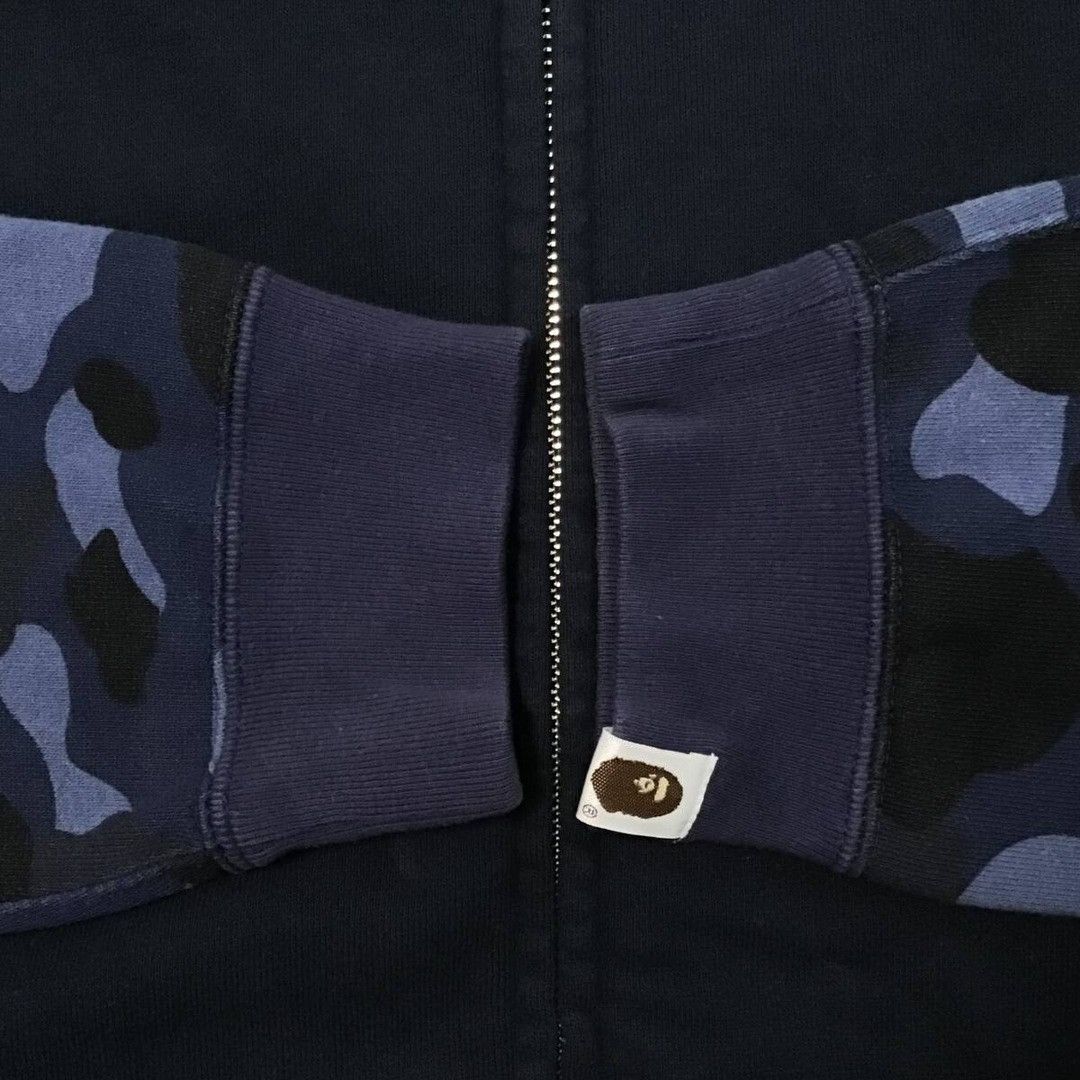Bape BAPE Blue camo x navy crazy full zip hoodie a bathing ape Size US L / EU 52-54 / 3 - 4 Thumbnail