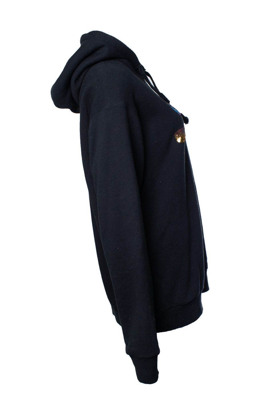 Gucci Gucci, sequinned logo hoodie in black Size M / US 6-8 / IT 42-44 - 4 Thumbnail