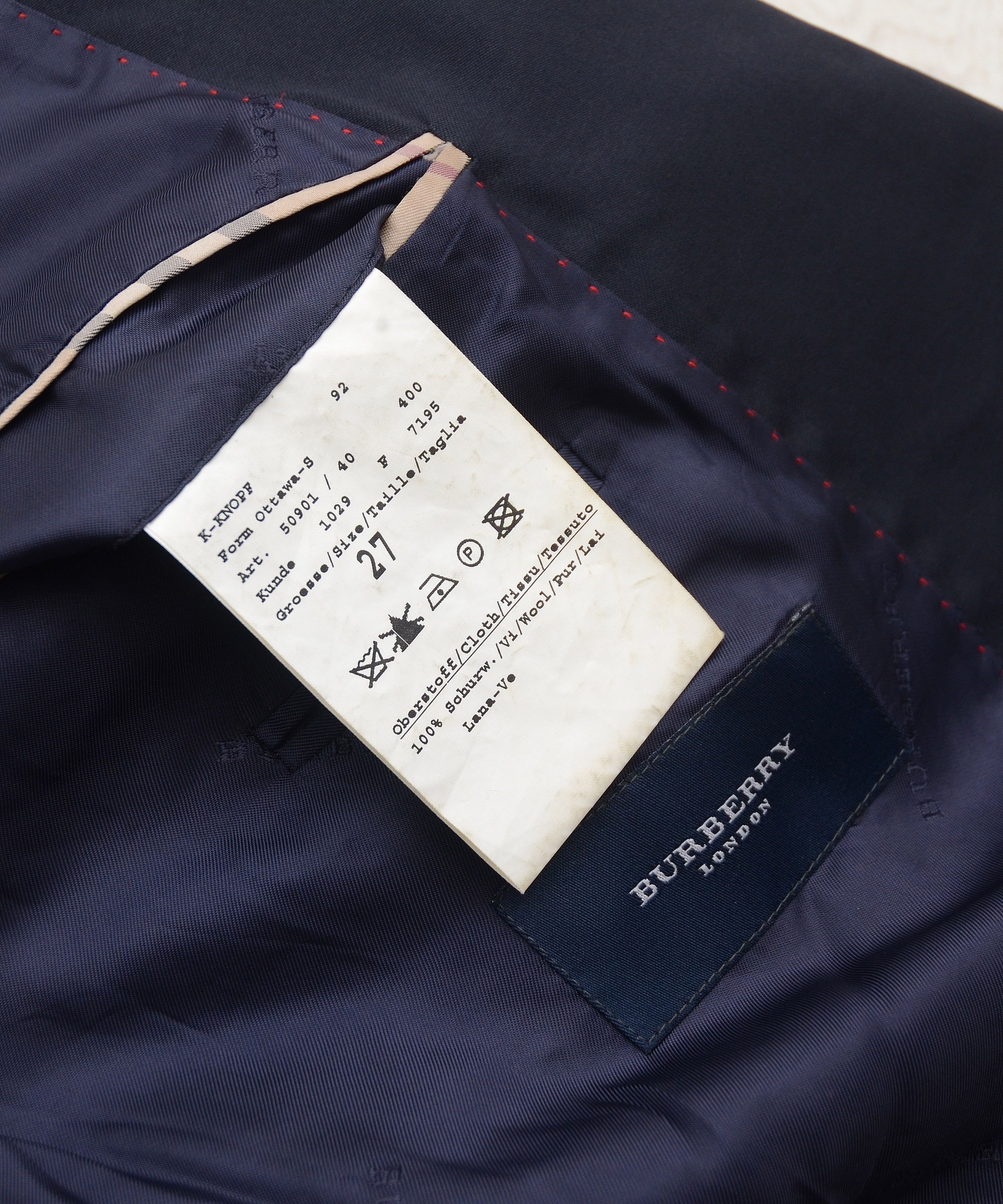 Burberry Luxury Burberry London Super 100 Blazer Navy Old Money Size 50R - 12 Thumbnail