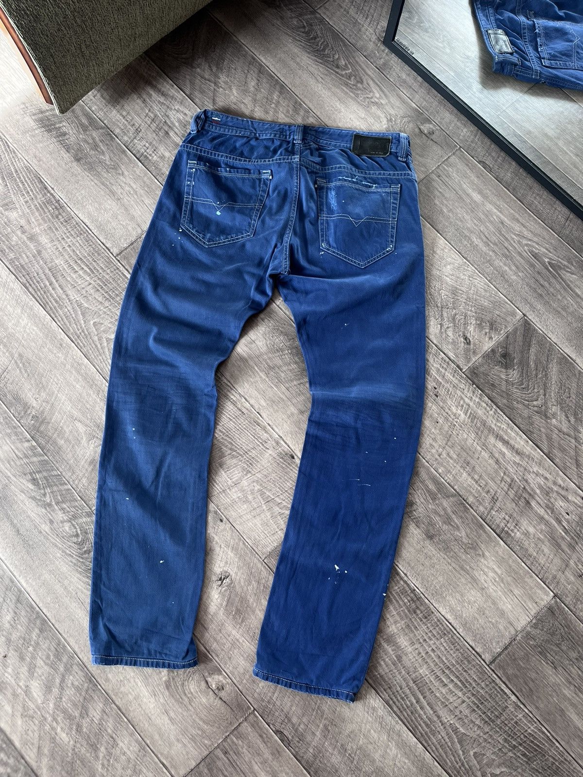 Diesel Rare Diesel D.N.A. S/S 2016 THAVAR Slim Skinny Painted Jeans Size US 33 - 4 Thumbnail