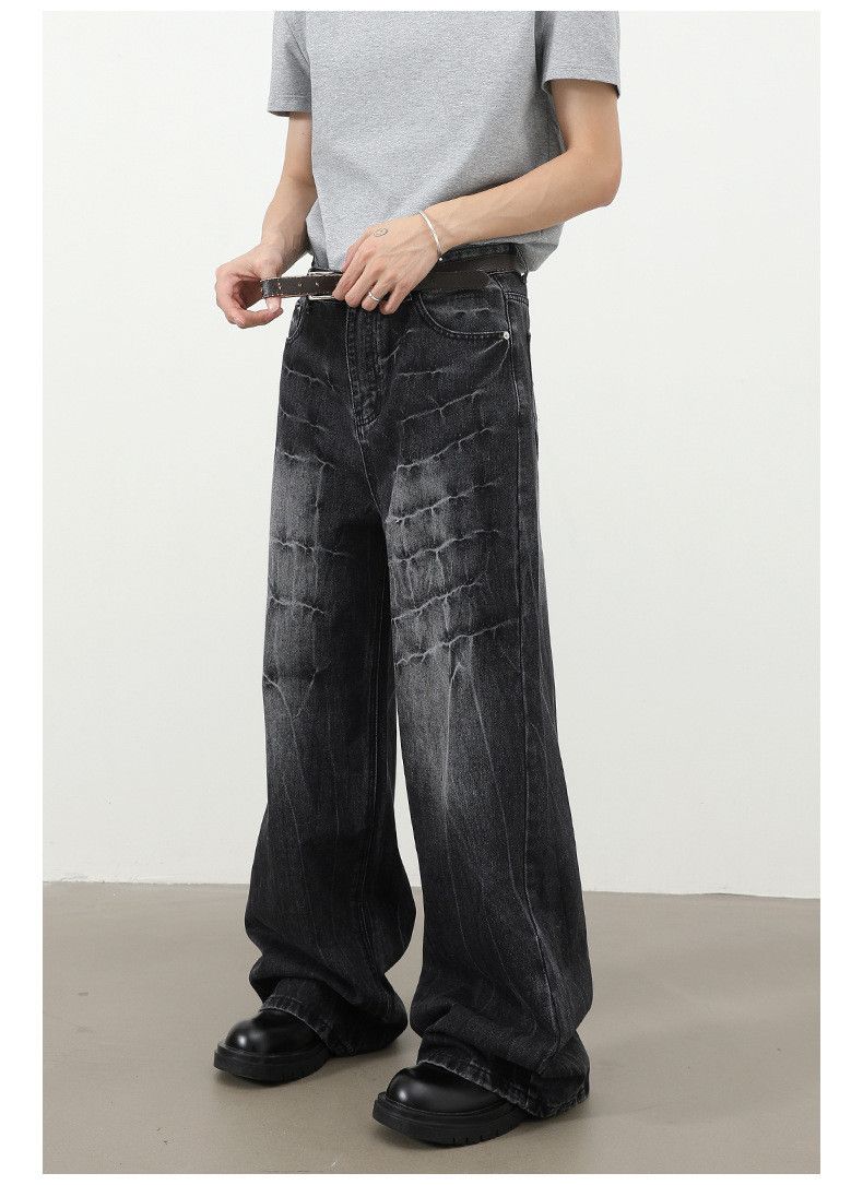 Jean American men's loose straight lightning washed jeans Size US 32 / EU 48 - 3 Thumbnail