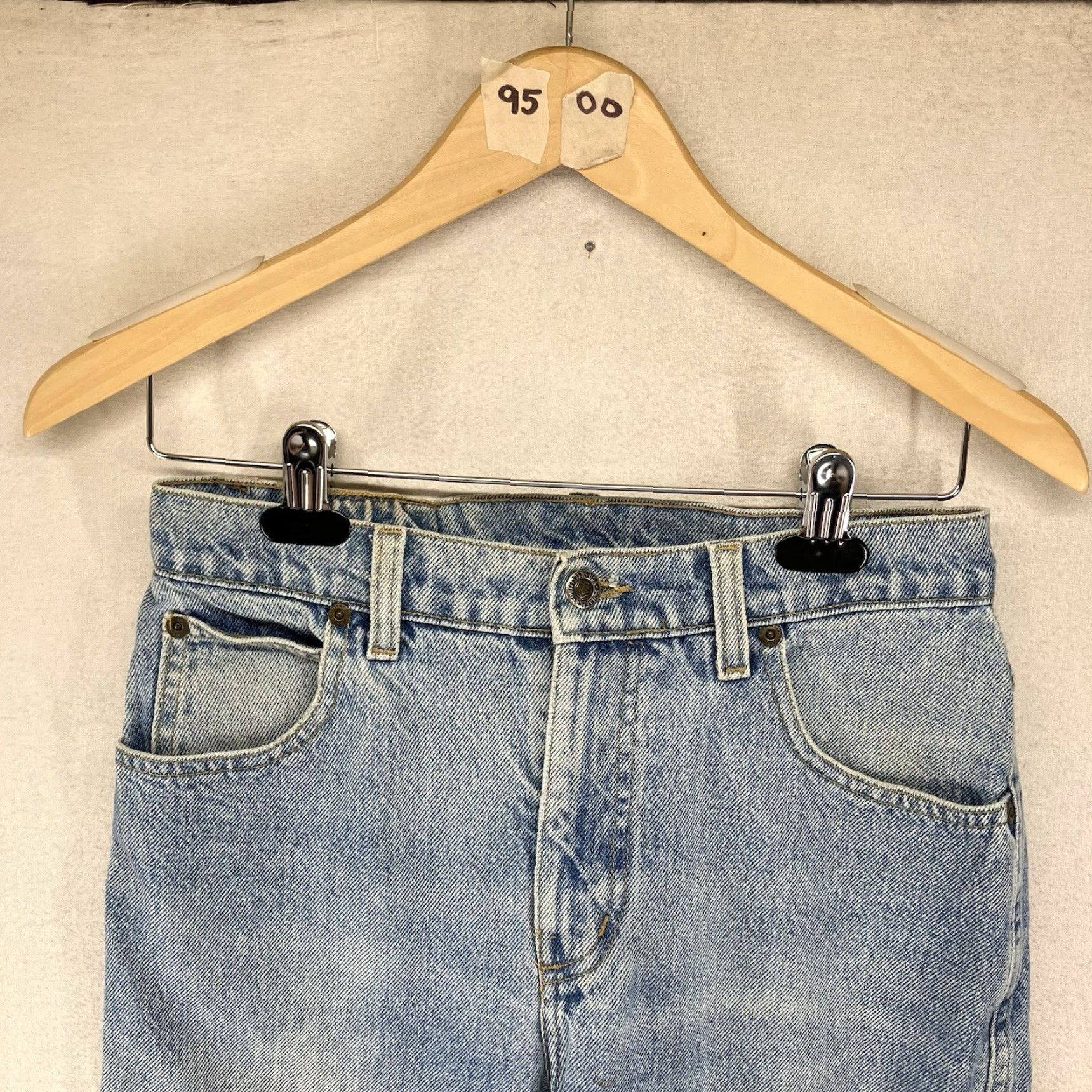 Vintage VINTAGE SCHAEFER Jeans Ranch Hand Dungaree WOMEN’s 6 28x28 Denim Blue 90s Grunge USA Straight Jeans Womens Size 28" / US 6 / IT 42 - 5 Thumbnail