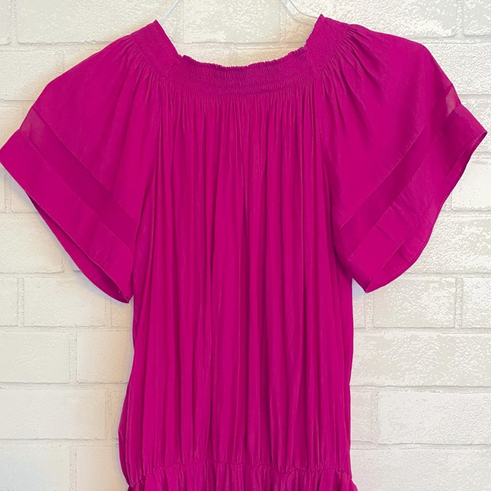 Ramy Brook Ramy Brook Jessica Solid Off-The-Shoulder Dress Hot Pink XS Size XS / US 0-2 / IT 36-38 - 12 Thumbnail