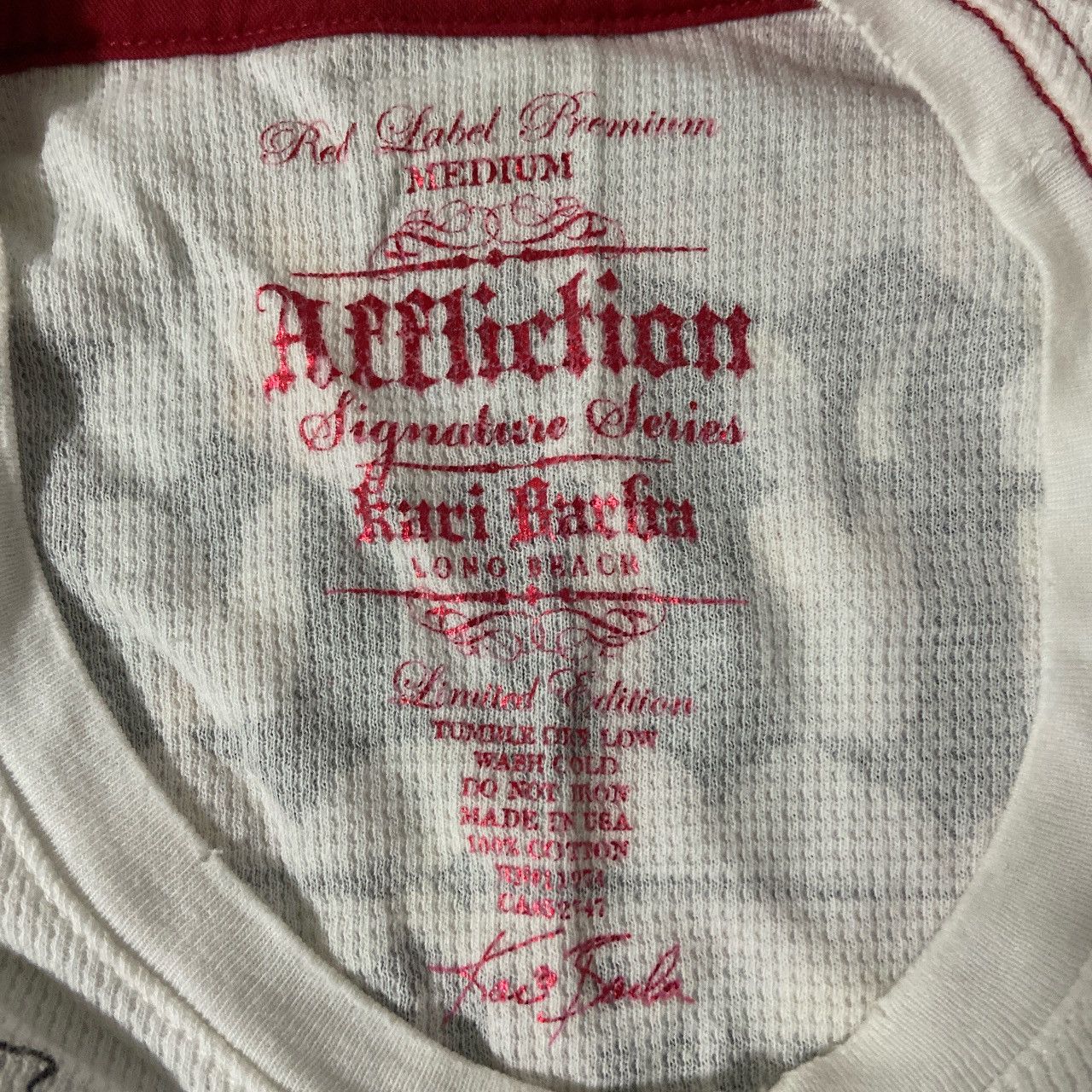Affliction × Vintage Affliction Waffle Thermal Dragon Kari Barba Limited Ed Size US M / EU 48-50 / 2 - 5 Thumbnail