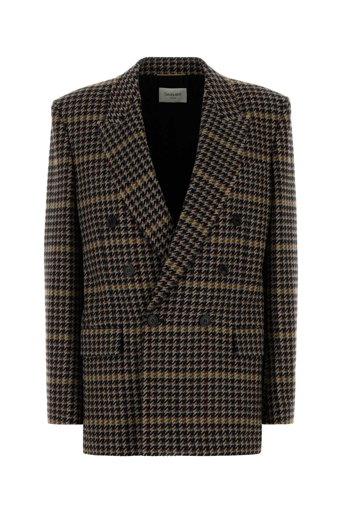 Saint Laurent Paris Embroidered Wool Blazer Size L / US 10 / IT 46 - 1 Thumbnail