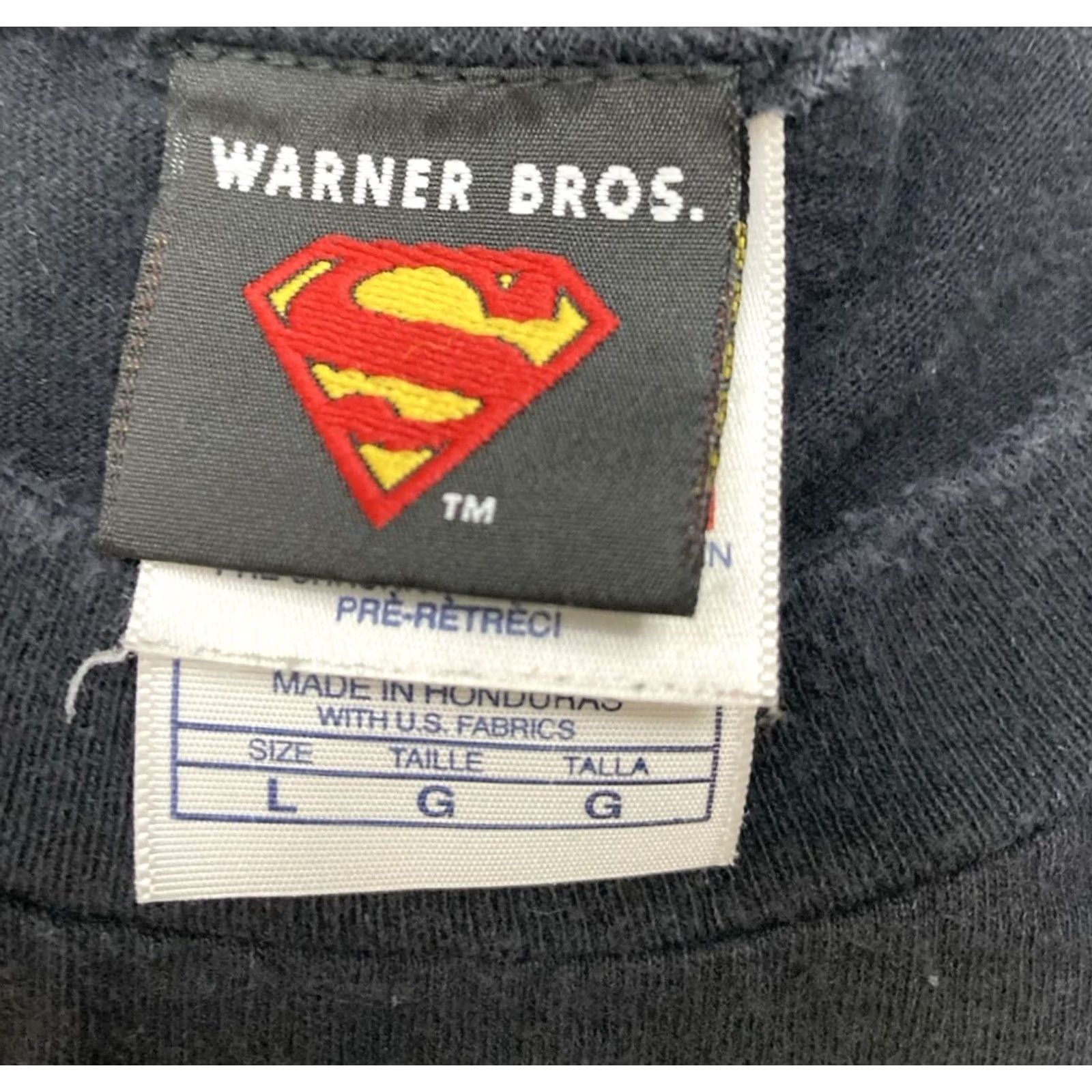 Vintage VINTAGE Superman Logo 2002 Graphic T-shirt Men Large Black Short Sleeve Movie Shirt Men L Black Logo Graphic 2002 Superman Vintage Mens Shirts Size US L / EU 52-54 / 3 - 4 Thumbnail