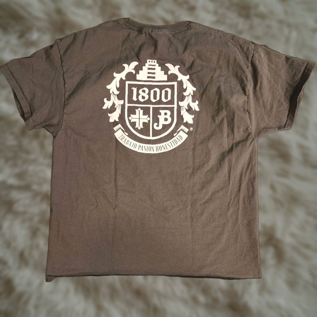 Hanes 1800 Tequila T Shirt Tee Mens XL Gray Double Sided Liquor Bar Mexico Mens XL Gray Tequila Theme Graphic Print Crew Neck Short Sleeve Hanes Shirt Size US XL / EU 56 / 4 - 1 Thumbnail
