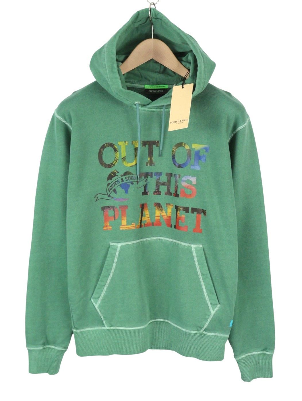 Scotch & Soda M Preppy Green Faded Cotton Hoodie 88561 Size US M / EU 48-50 / 2 - 1 Thumbnail