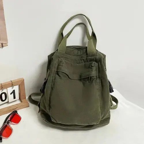 Japanese Brand Unisex Canvas Fabric Backpack Size ONE SIZE - 4 Thumbnail