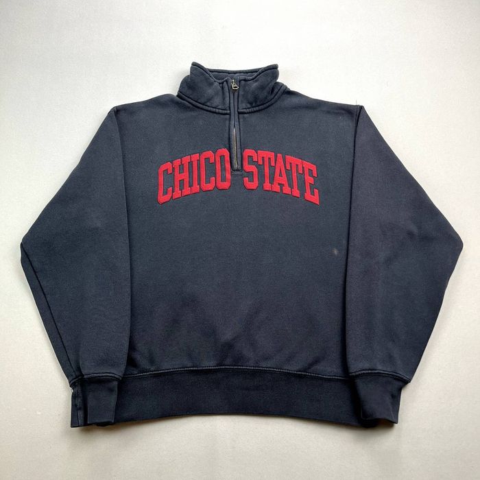 Jansport Chico State Sweatshirt Small Black University CSU 1/4 Zip ...