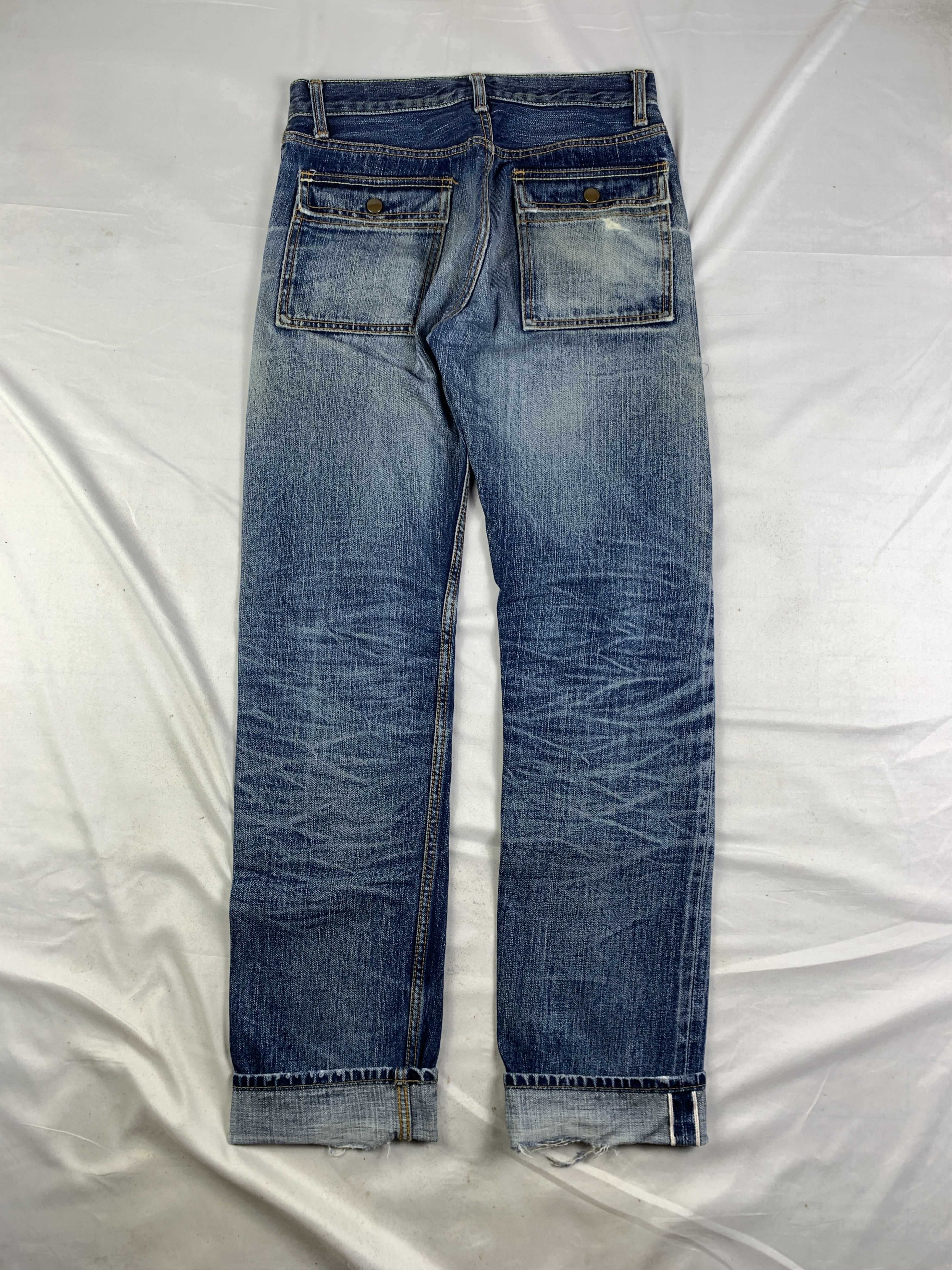 Eternal 2000s Eternal Trash Blue Selvedge Denim Jeans (28) Size 28" / US 6 / IT 42 - 4 Thumbnail