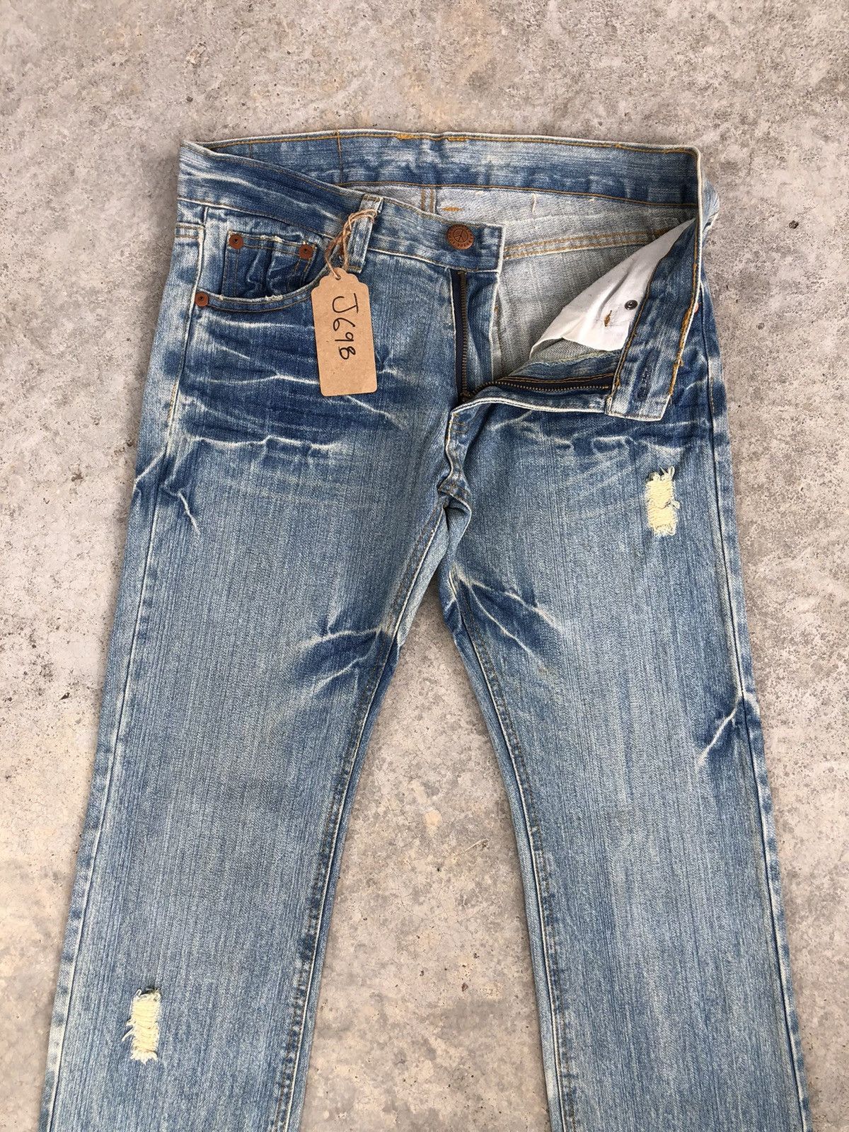 Japanese Brand Japanese Loma Distressed Jeans Patchwork Jeans Size US 32 / EU 48 - 3 Thumbnail