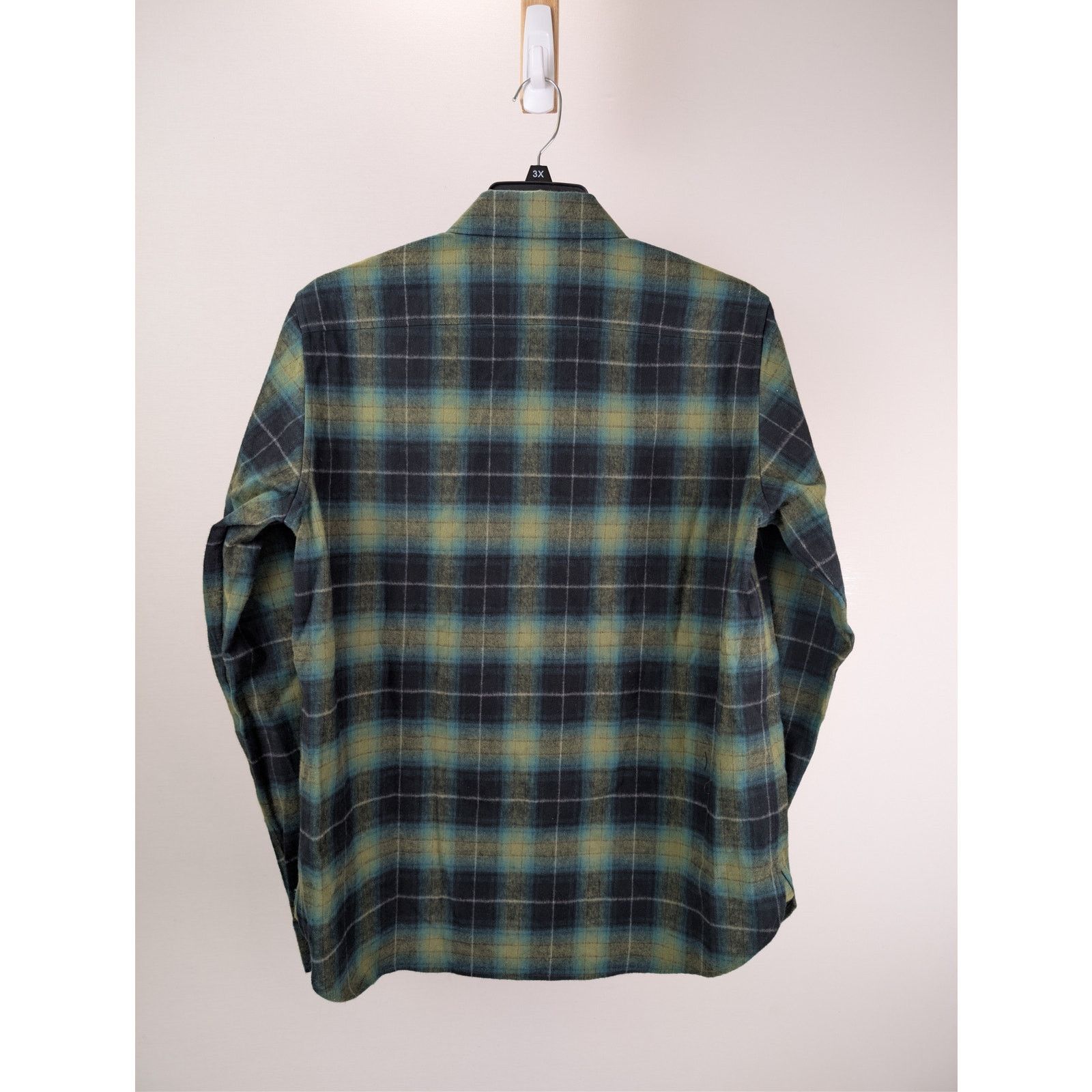 Saint Laurent Paris o1rshd1 Check Print Checked Cotton-Flannel Shirt Black/Green Size US L / EU 52-54 / 3 - 15 Thumbnail