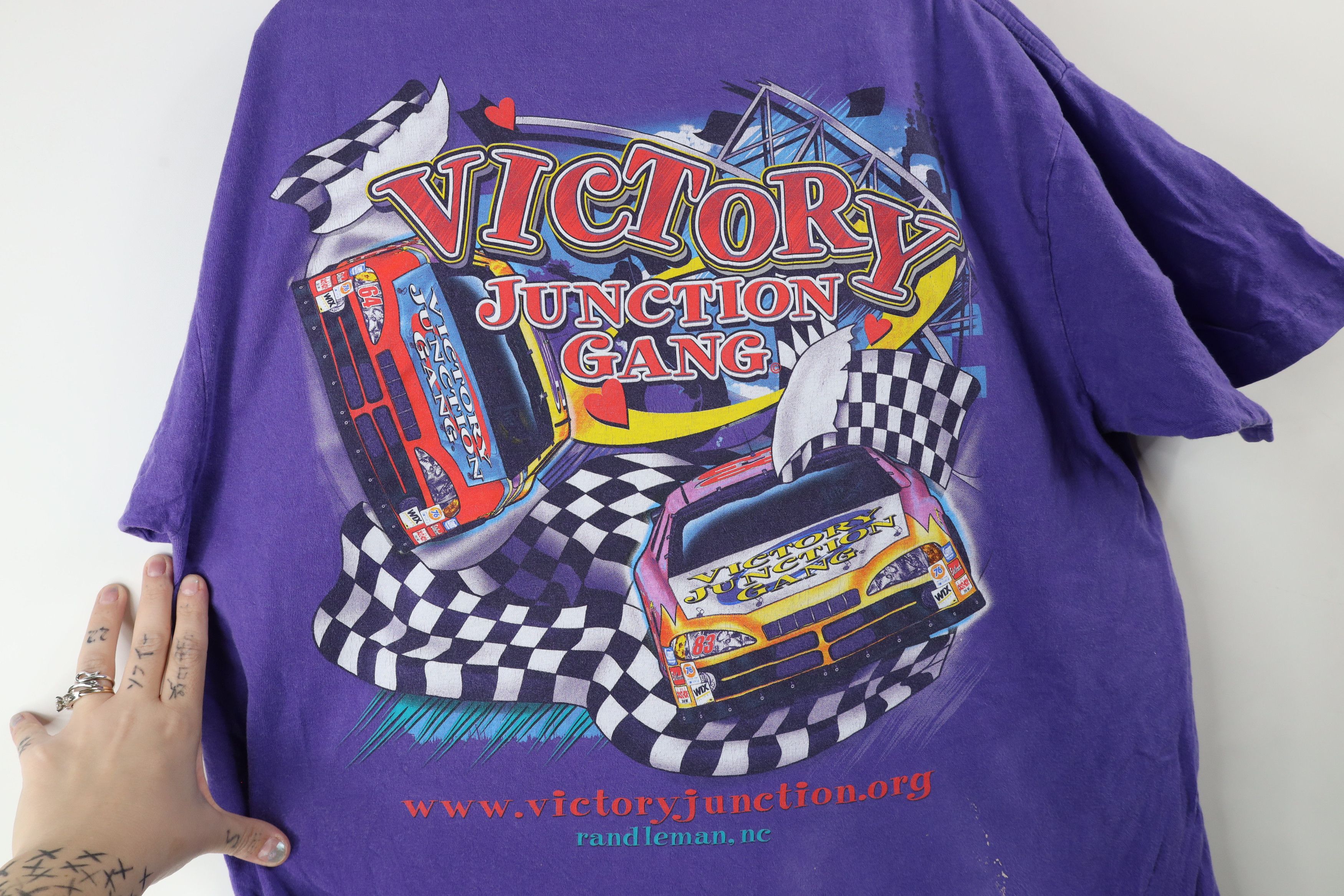 Vintage Vintage Nascar Spell Victory Junction Gang Racing T-Shirt Size US L / EU 52-54 / 3 - 9 Thumbnail